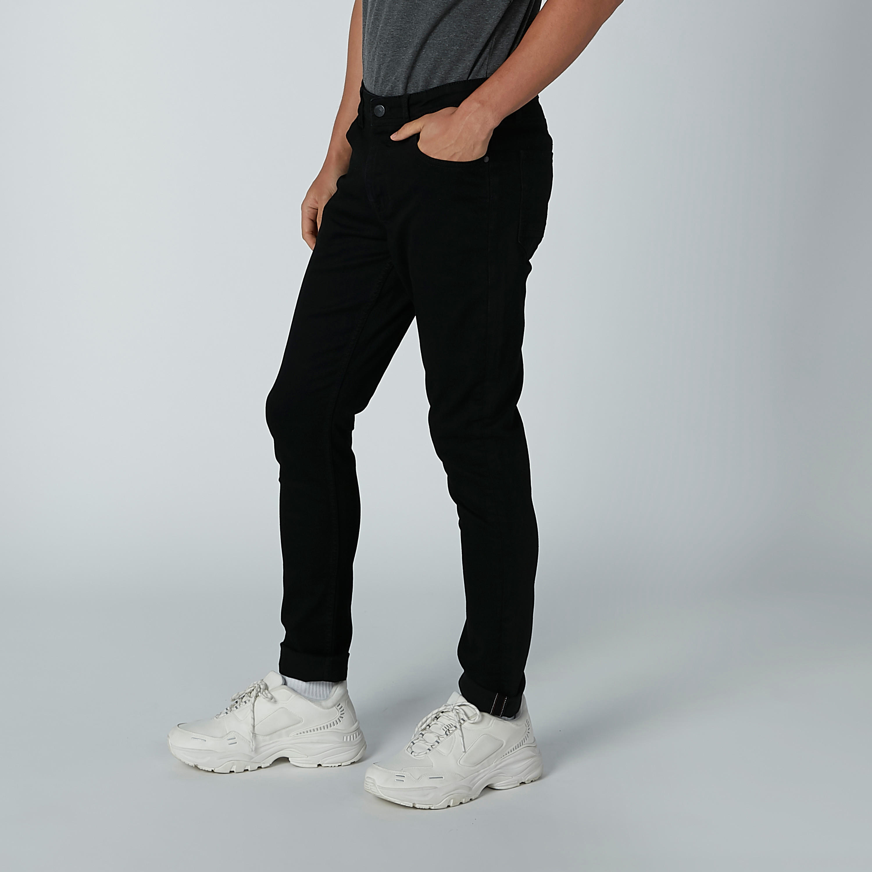 بنطال جينز طويل بجيوب وحلقات للحزام من لي كوبر-men-clothing-bottoms-jeans-image-3