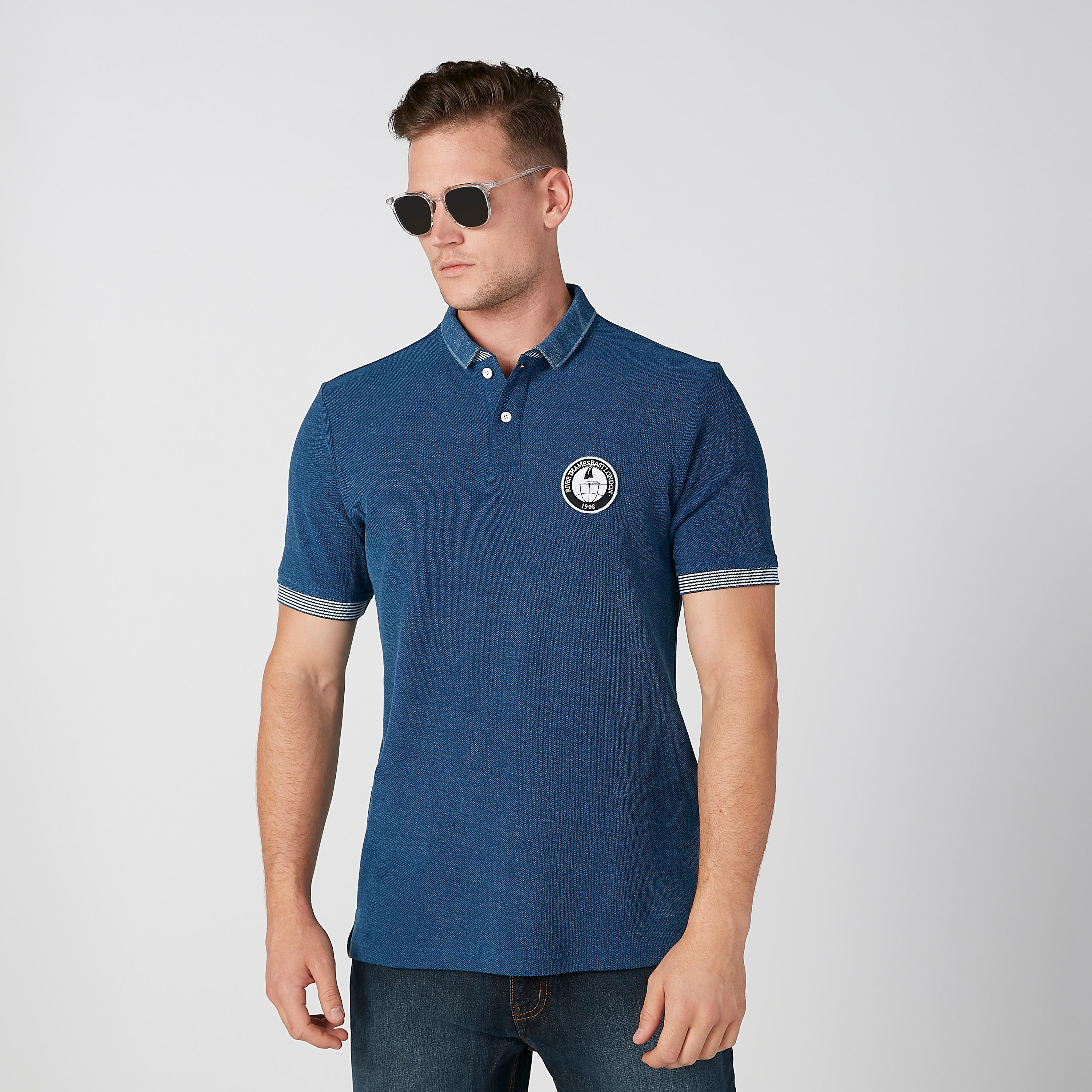 تيشيرت بارز الملمس بأكمام قصيرة من لي كوبر-men-clothing-tshirtsandpolos-tshirts-image-6