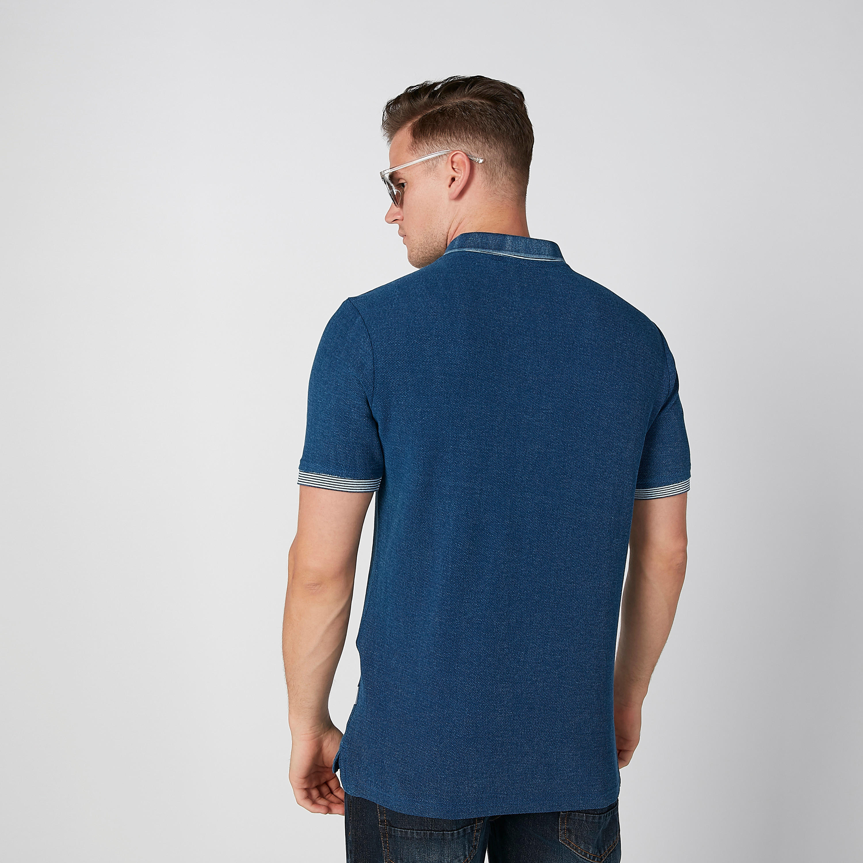 تيشيرت بارز الملمس بأكمام قصيرة من لي كوبر-men-clothing-tshirtsandpolos-tshirts-image-5