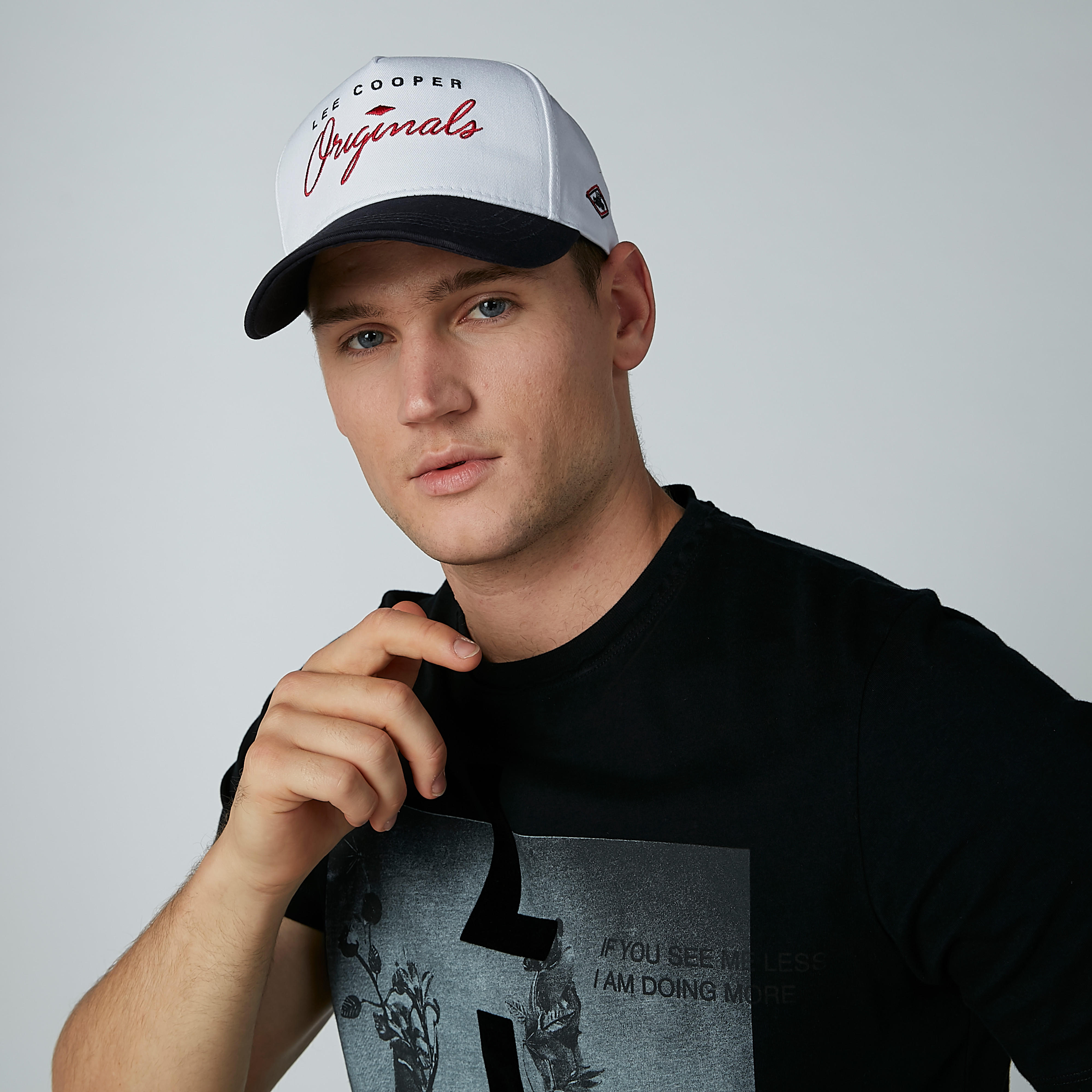 Lee Cooper Embroidered Cap with Snap Closure-men-caps-image-2