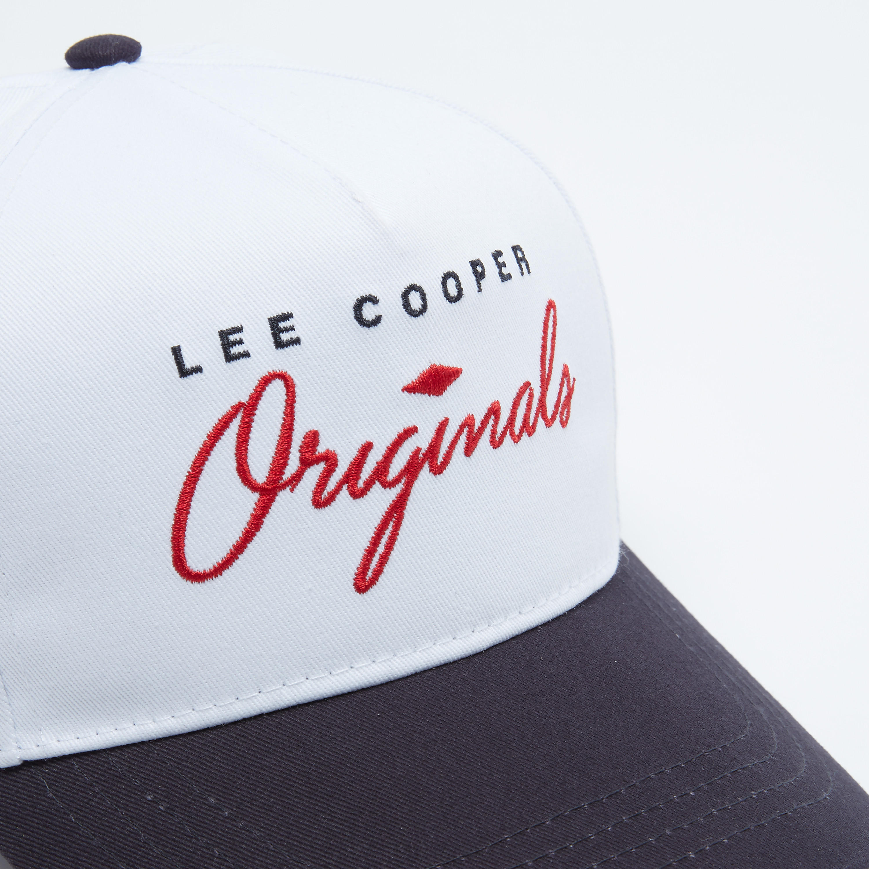 Lee Cooper Embroidered Cap with Snap Closure-men-caps-image-3
