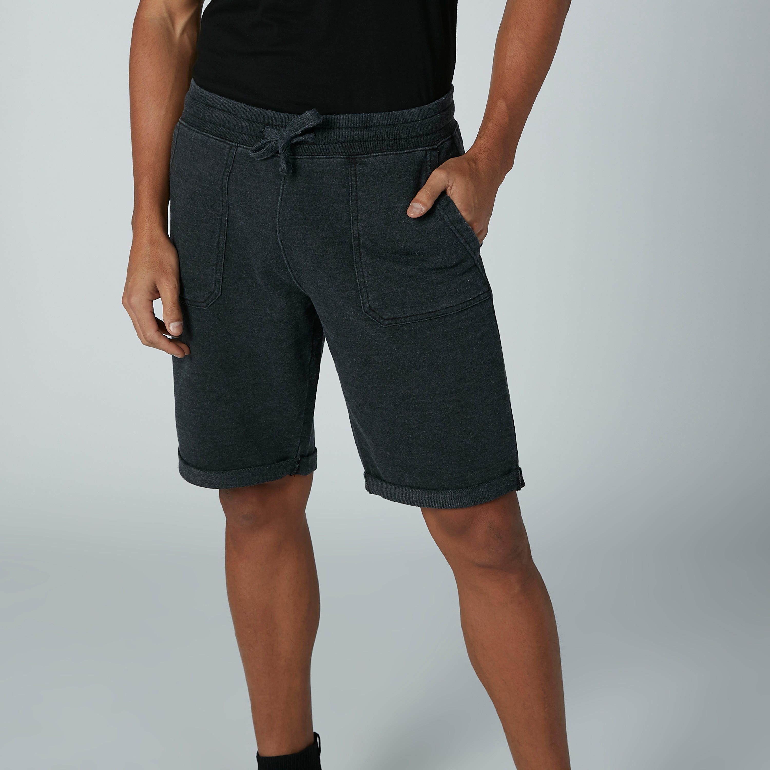شورت سادة برباط وجيوب من لي كوبر-men-clothing-bottoms-shorts-image-1