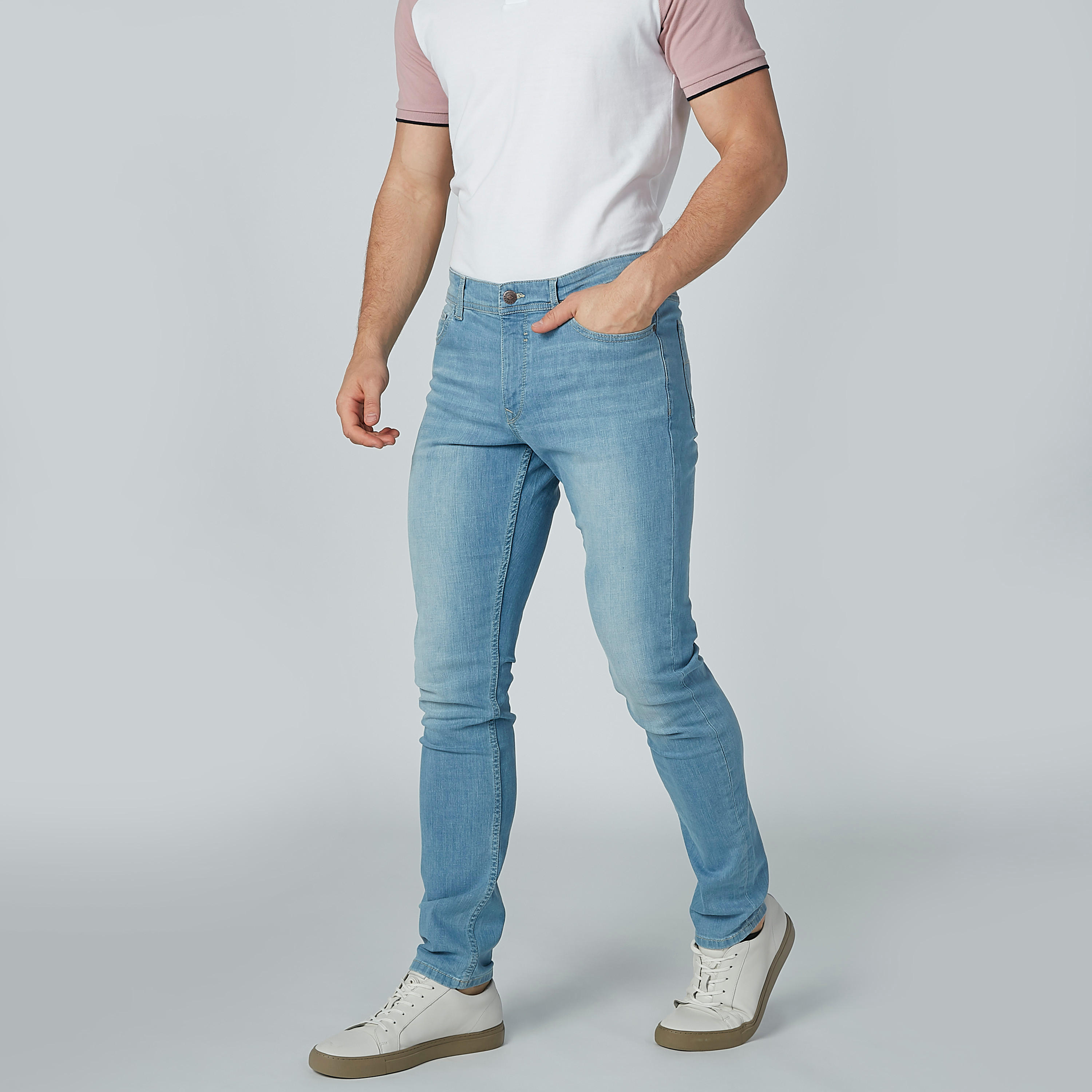 بنطال جيز طويل بجيوب وحلقات للحزام من لي كوبر-men-clothing-bottoms-jeans-image-1