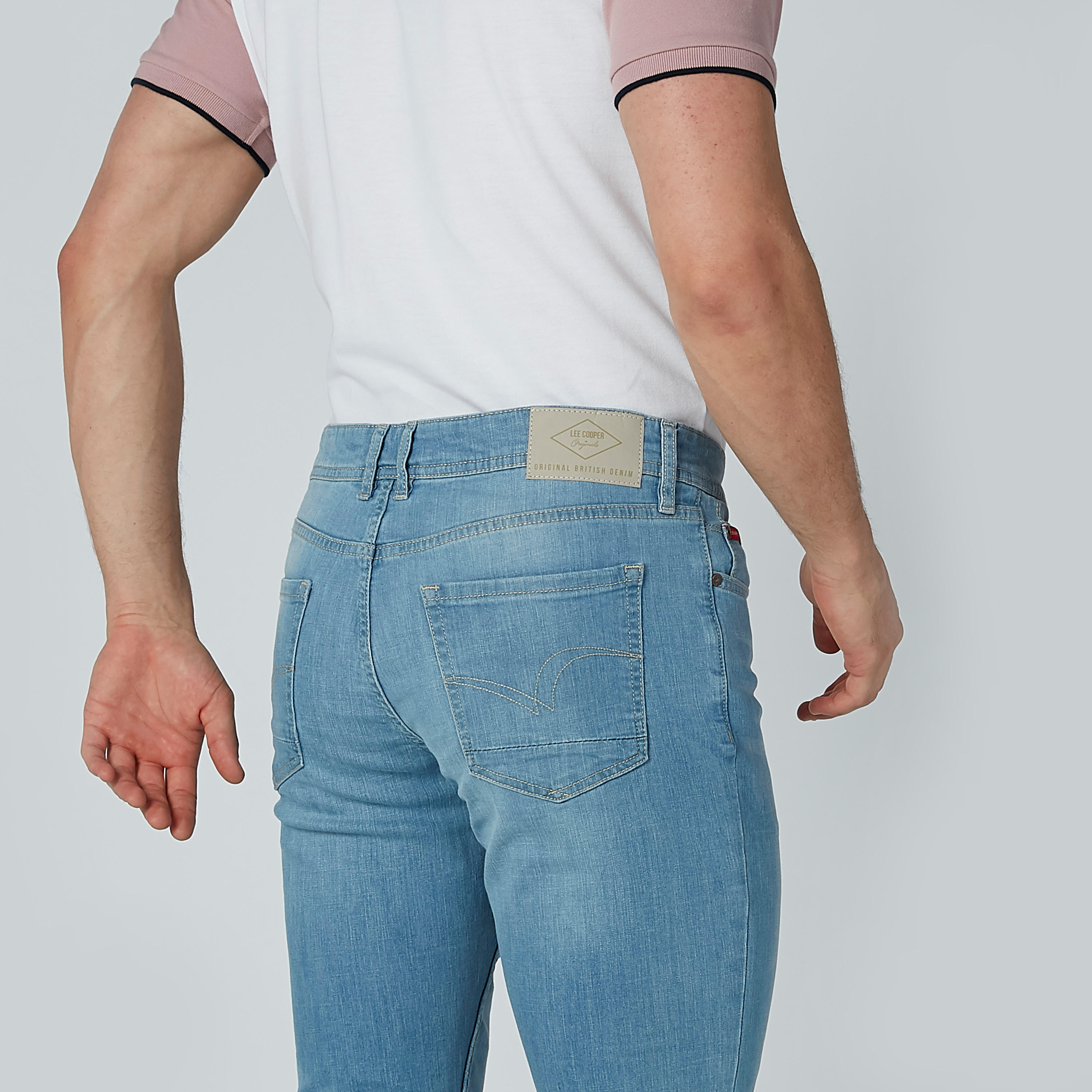 بنطال جيز طويل بجيوب وحلقات للحزام من لي كوبر-men-clothing-bottoms-jeans-image-3