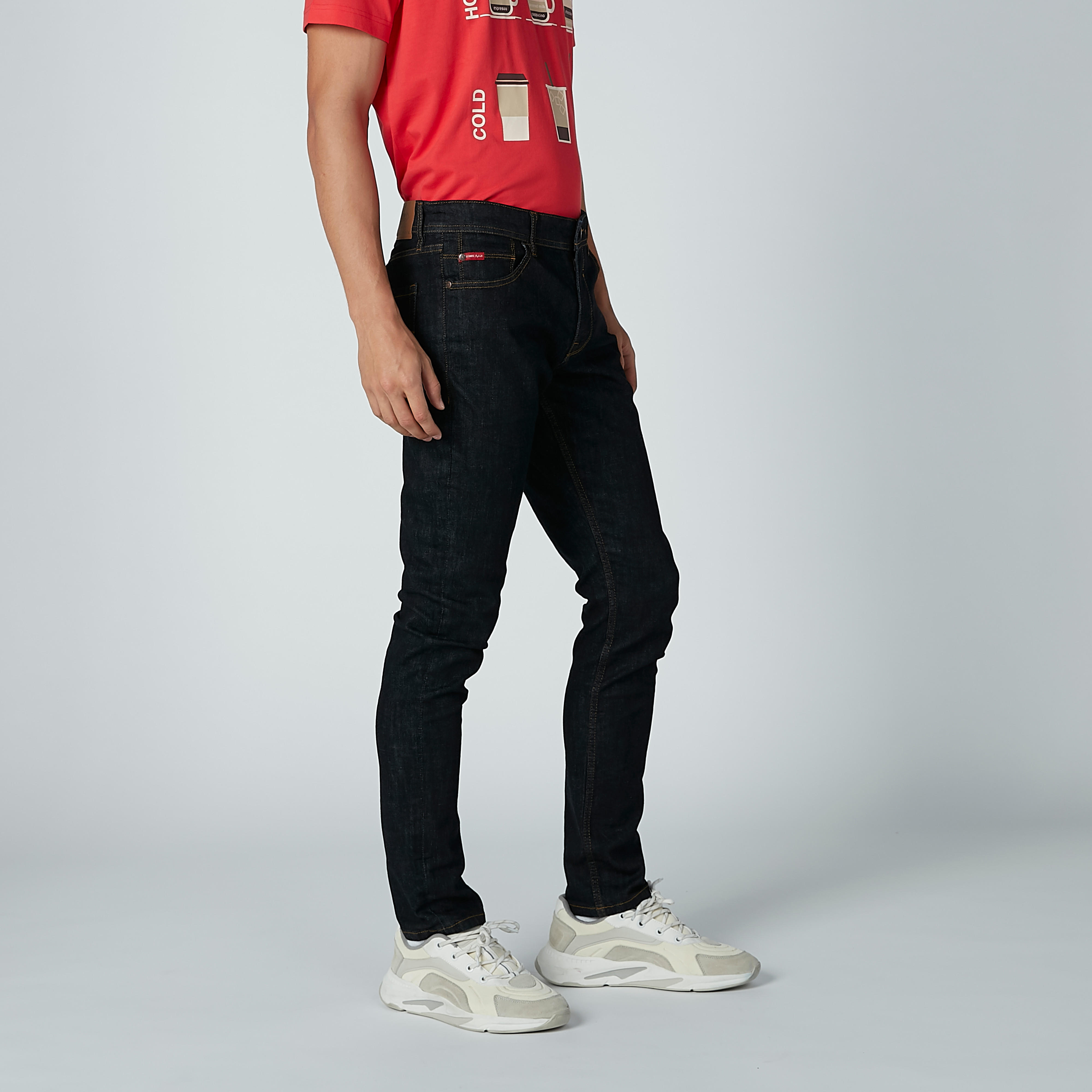 بنطال جينز بقصّة سكيني وجيوب من لي كوبر-men-clothing-bottoms-jeans-image-1