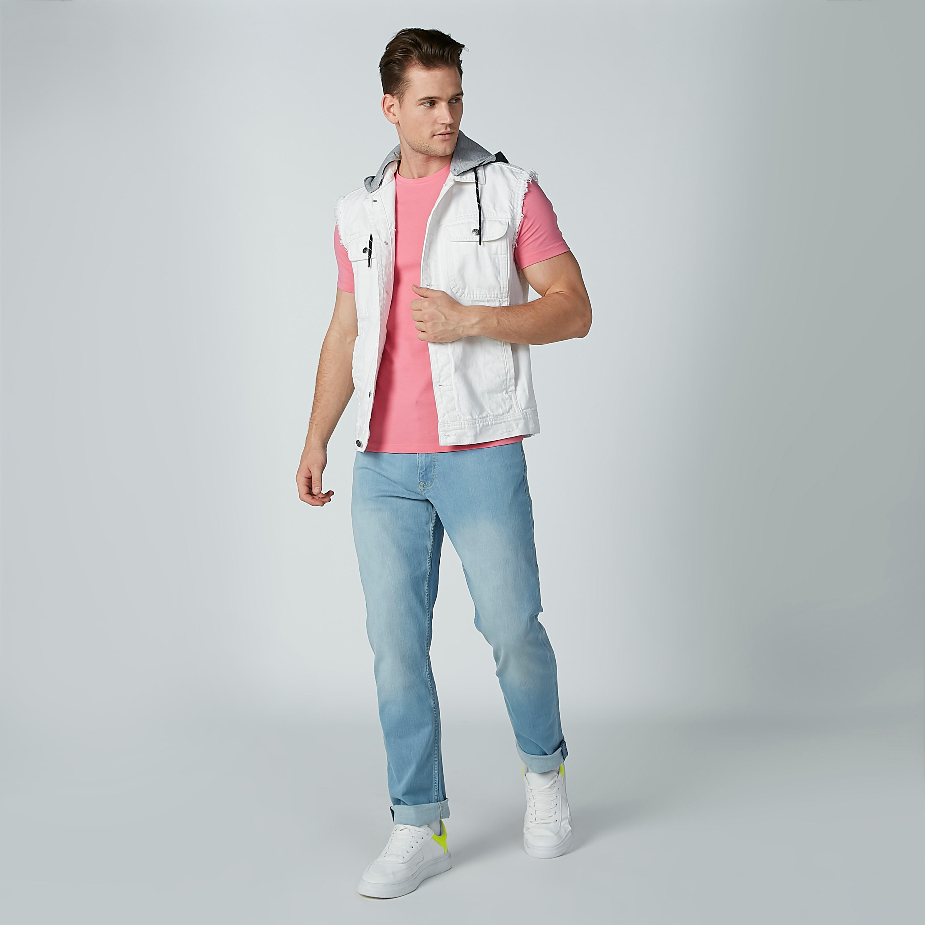 بنطال جينز سادة بجيوب من لي كوبر-men-clothing-bottoms-jeans-image-3