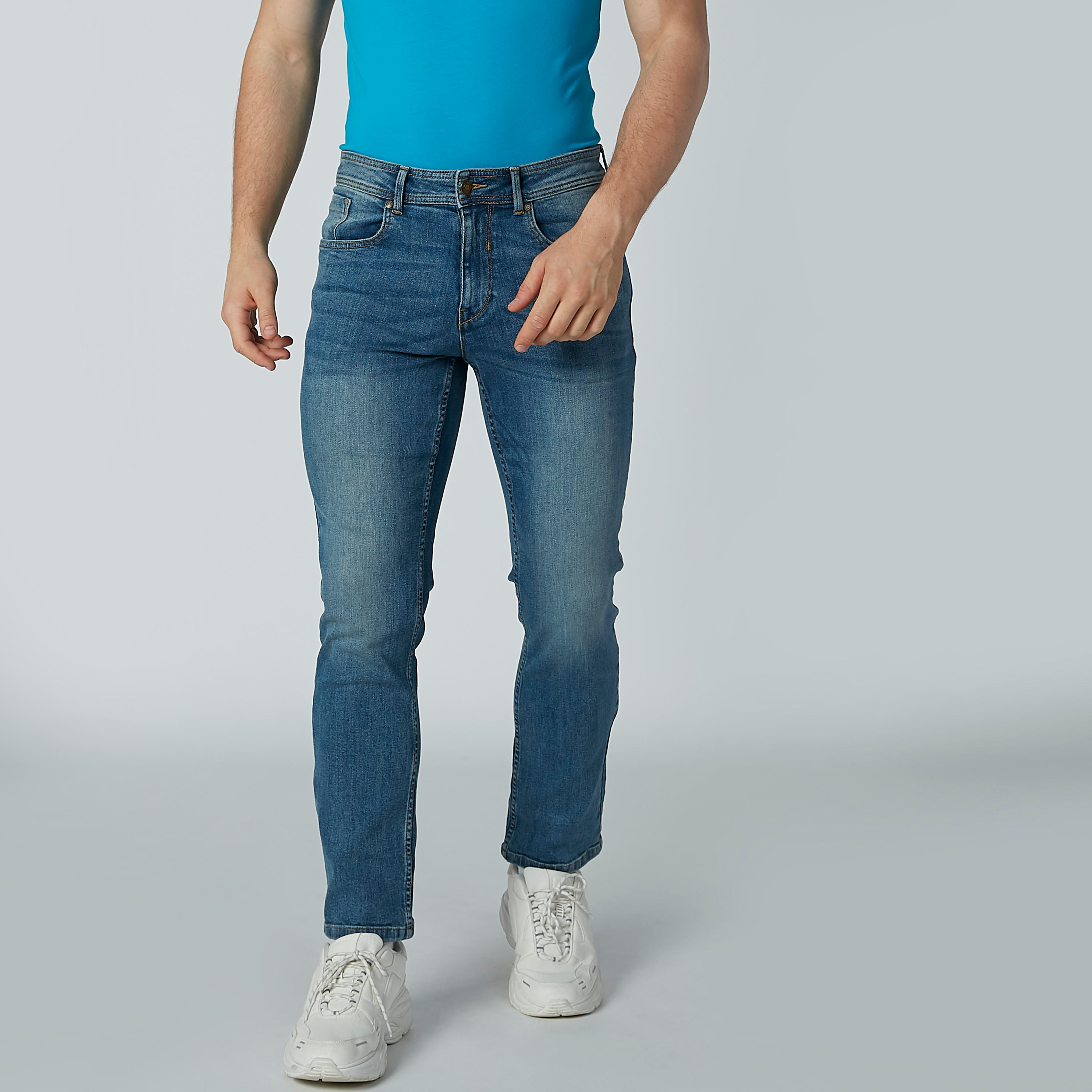 بنطال جينز طويل بجيوب من لي كوبر-men-clothing-bottoms-jeans-image-1