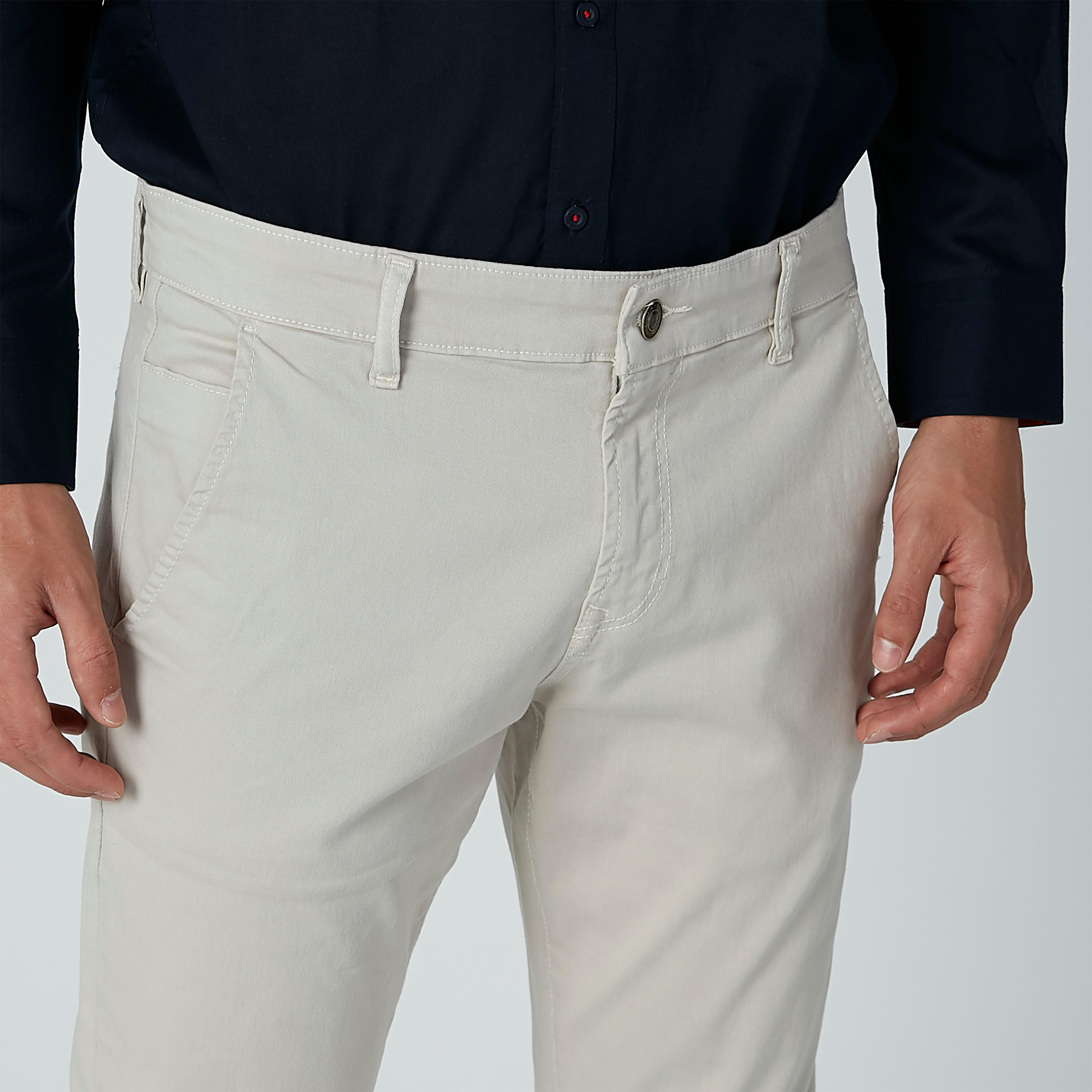 بنطال شينو سادة بجيوب من لي كوبر-men-clothing-bottoms-trousersandchinos-trousers-image-3