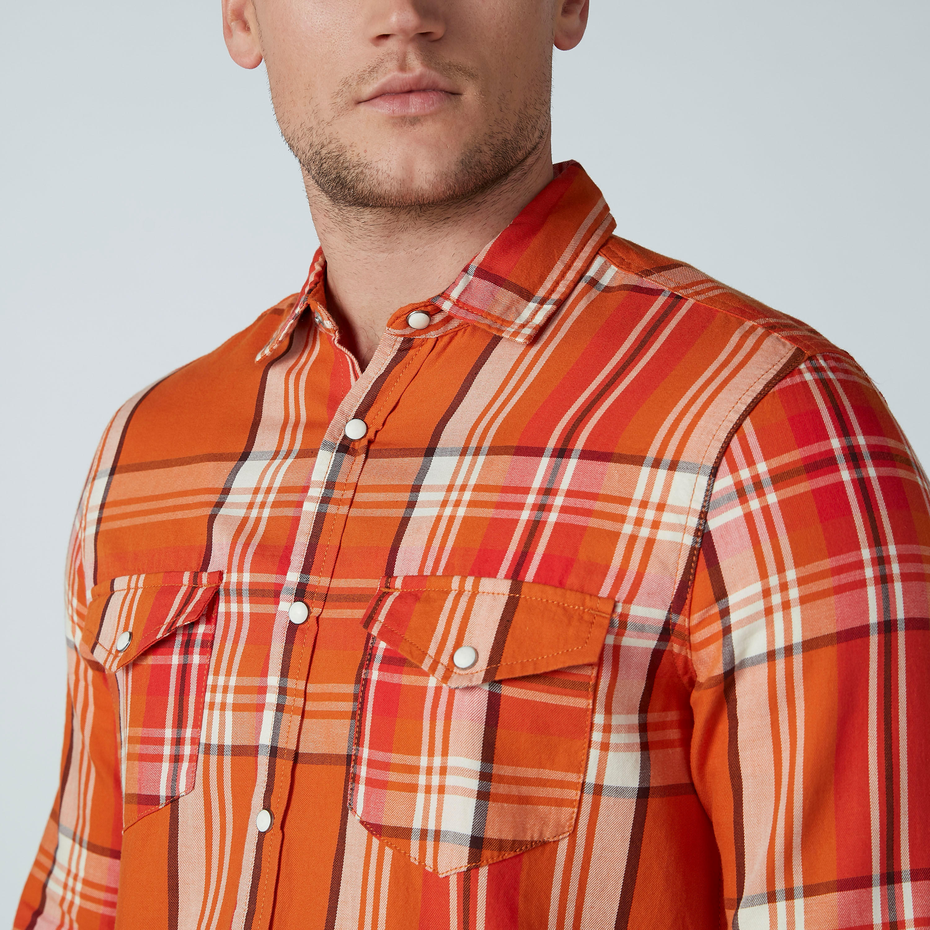 قميص كاروهات بأكمام طويلة من لي كوبر-men-clothing-shirts-image-4