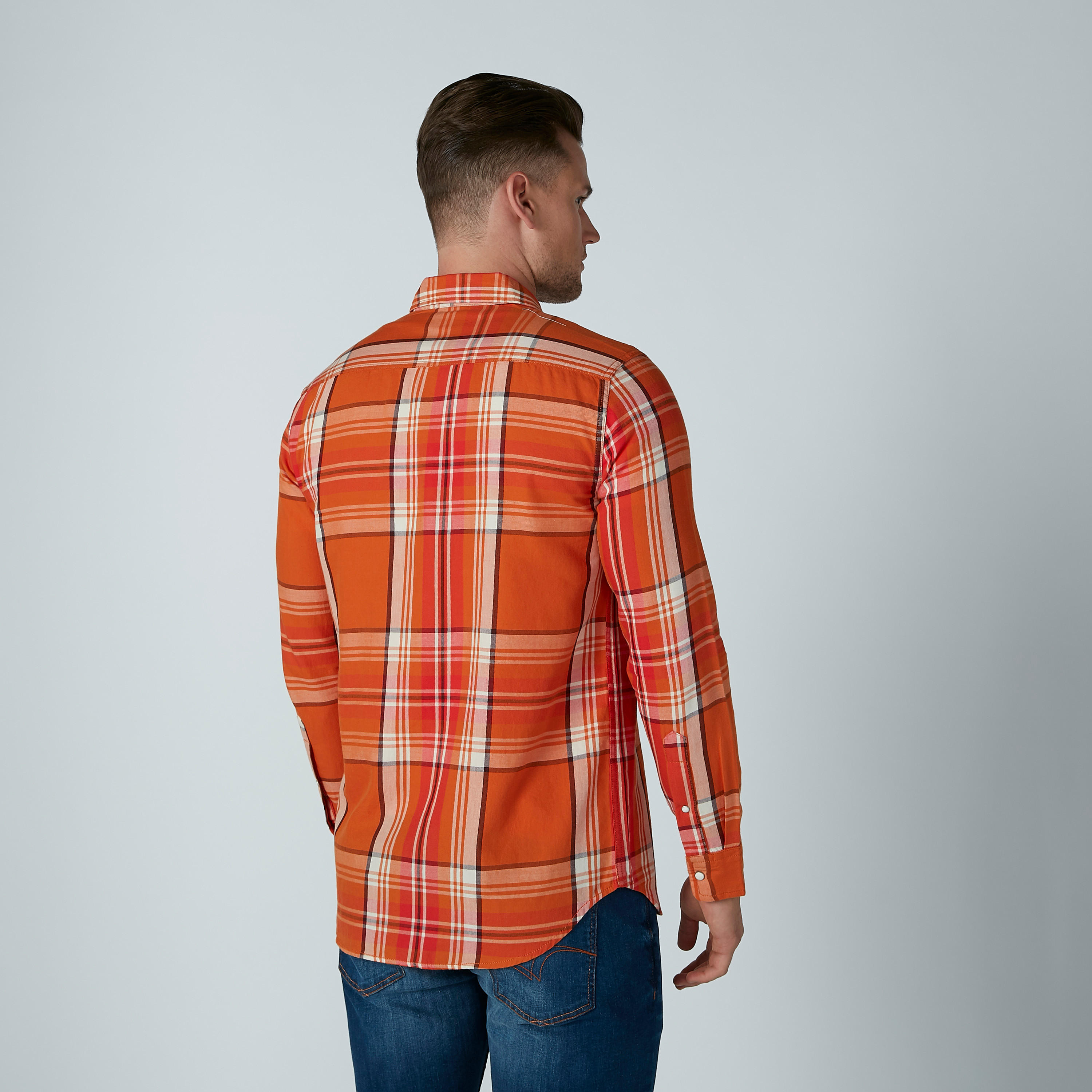 قميص كاروهات بأكمام طويلة من لي كوبر-men-clothing-shirts-image-5