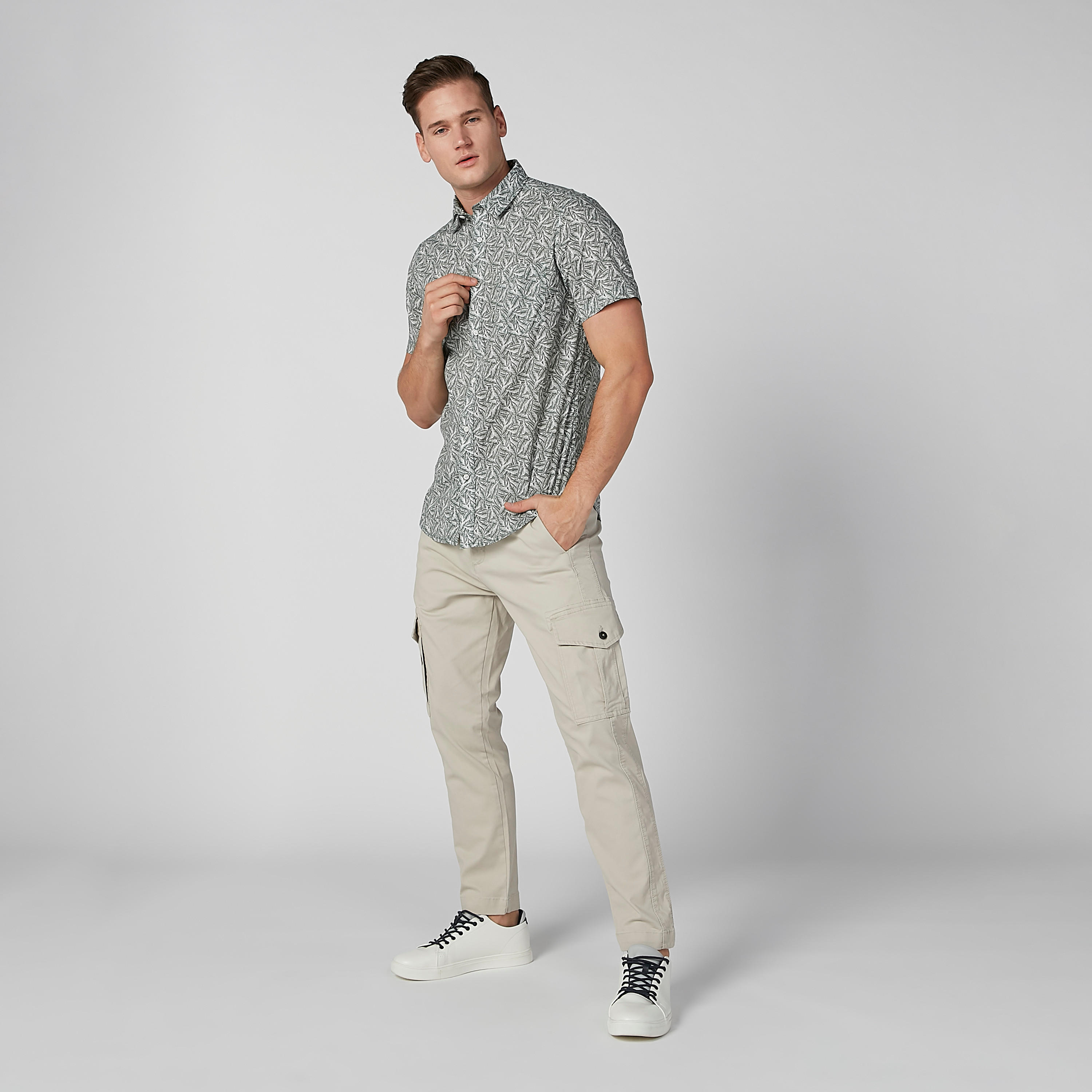 Lee Cooper Chinos with Pocket Detail and Belt Loops-men-clothing-bottoms-trousersandchinos-trousers-image-2