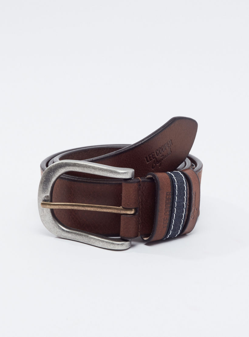 Lee Cooper Plain Belt with Pin Buckle-men-beltsandwallets-belts-image-1