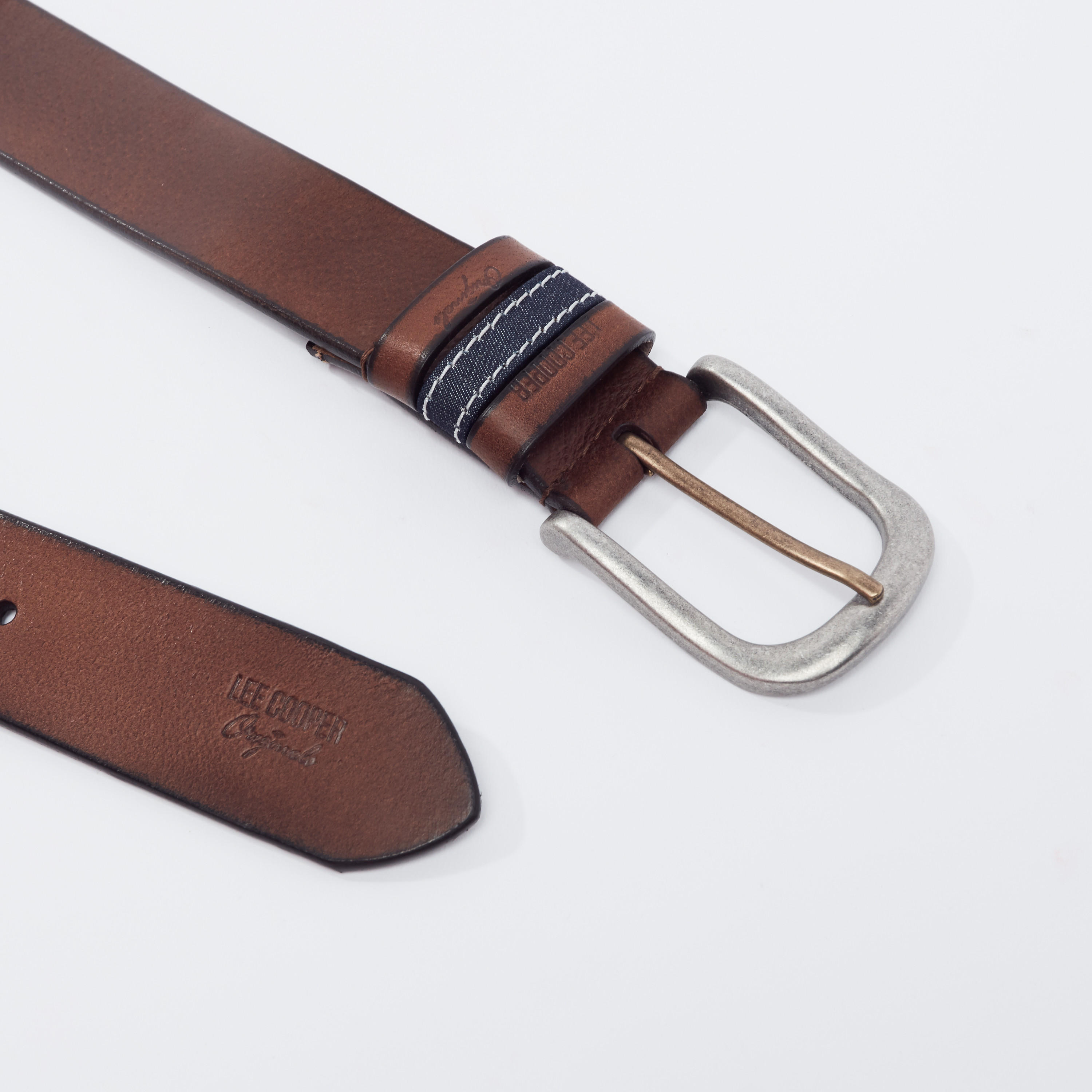 Lee Cooper Plain Belt with Pin Buckle-men-beltsandwallets-belts-image-3