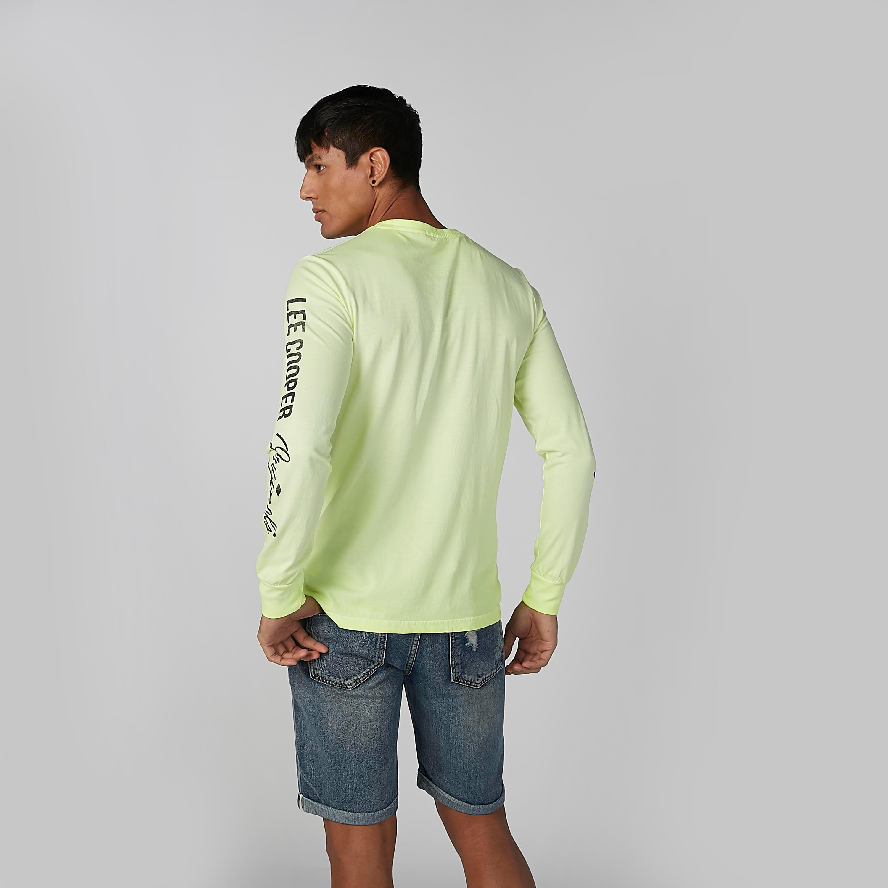 Lee Cooper Printed T-shirt with Round Neck and Long Sleeves-men-clothing-tshirtsandpolos-tshirts-image-4