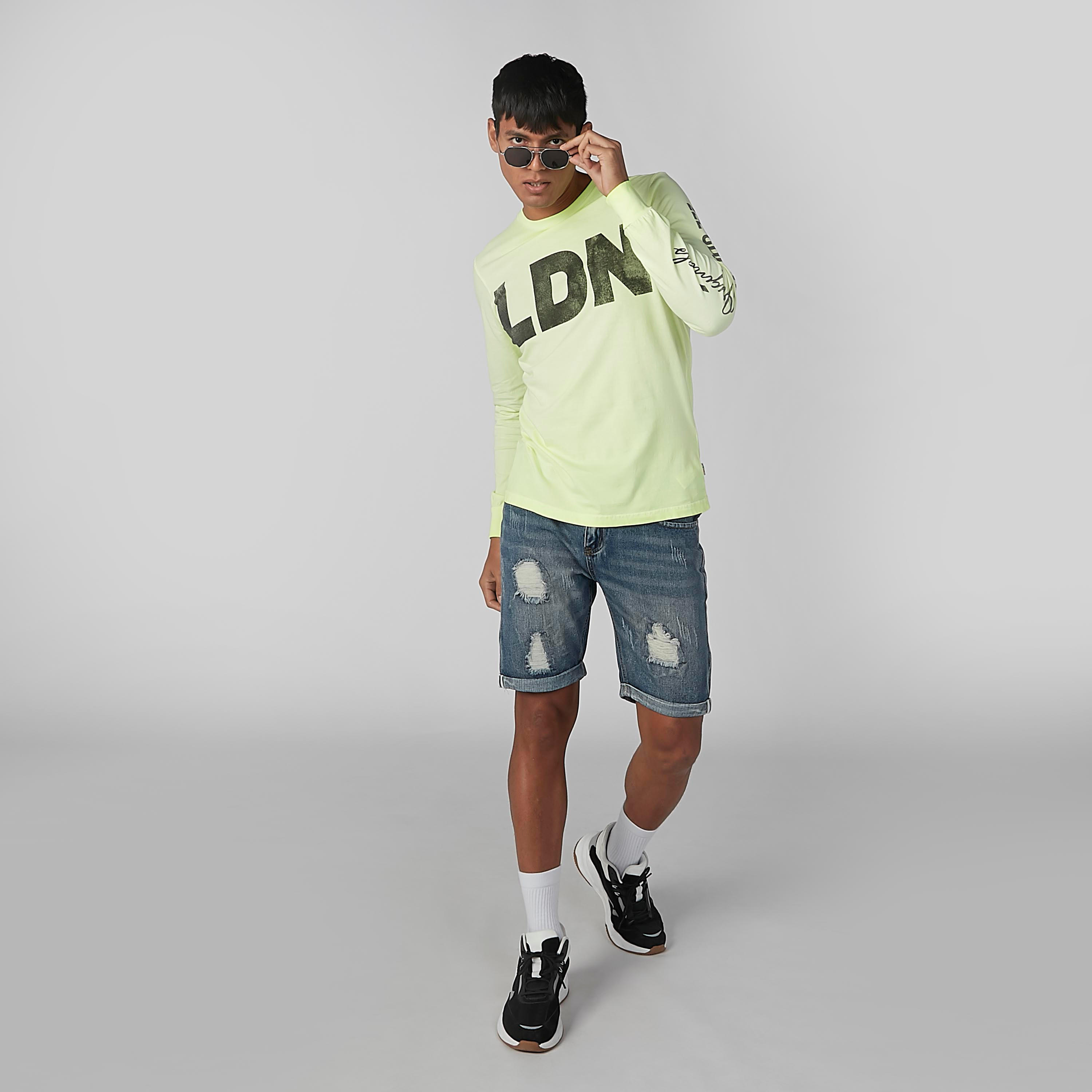 Lee Cooper Printed T-shirt with Round Neck and Long Sleeves-men-clothing-tshirtsandpolos-tshirts-image-5