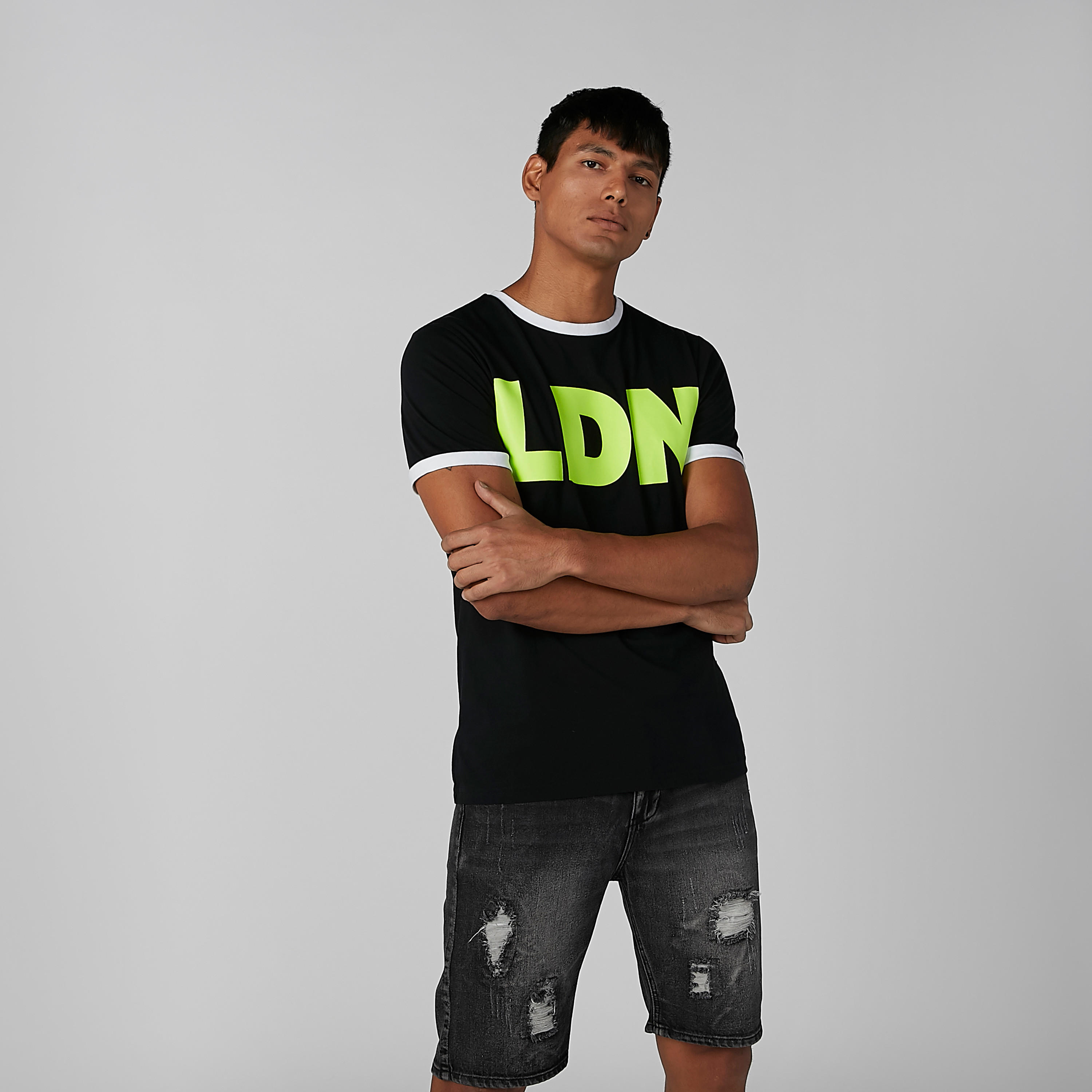 Lee Cooper Printed T-shirt with Round Neck and Short Sleeves-men-clothing-tshirtsandpolos-tshirts-image-1