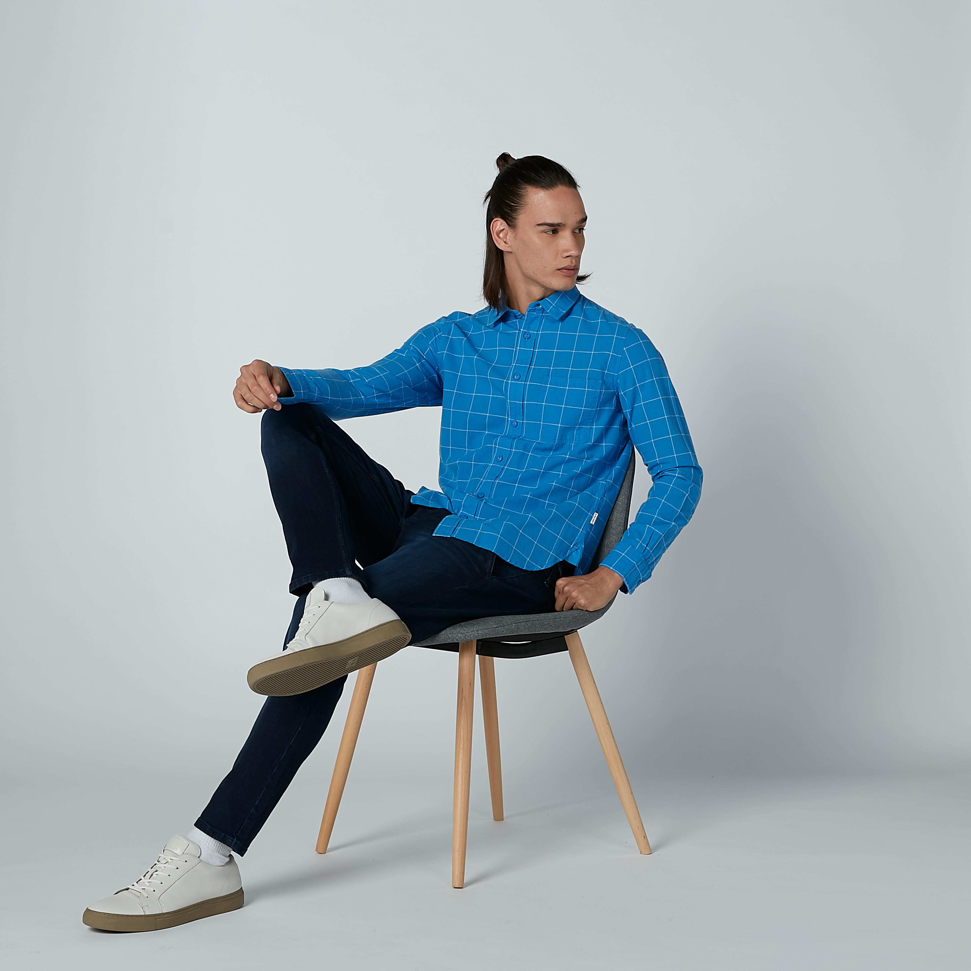 قميص كاروهات بأكمام طويلة وجيوب من لي كوبر-men-clothing-shirts-image-2
