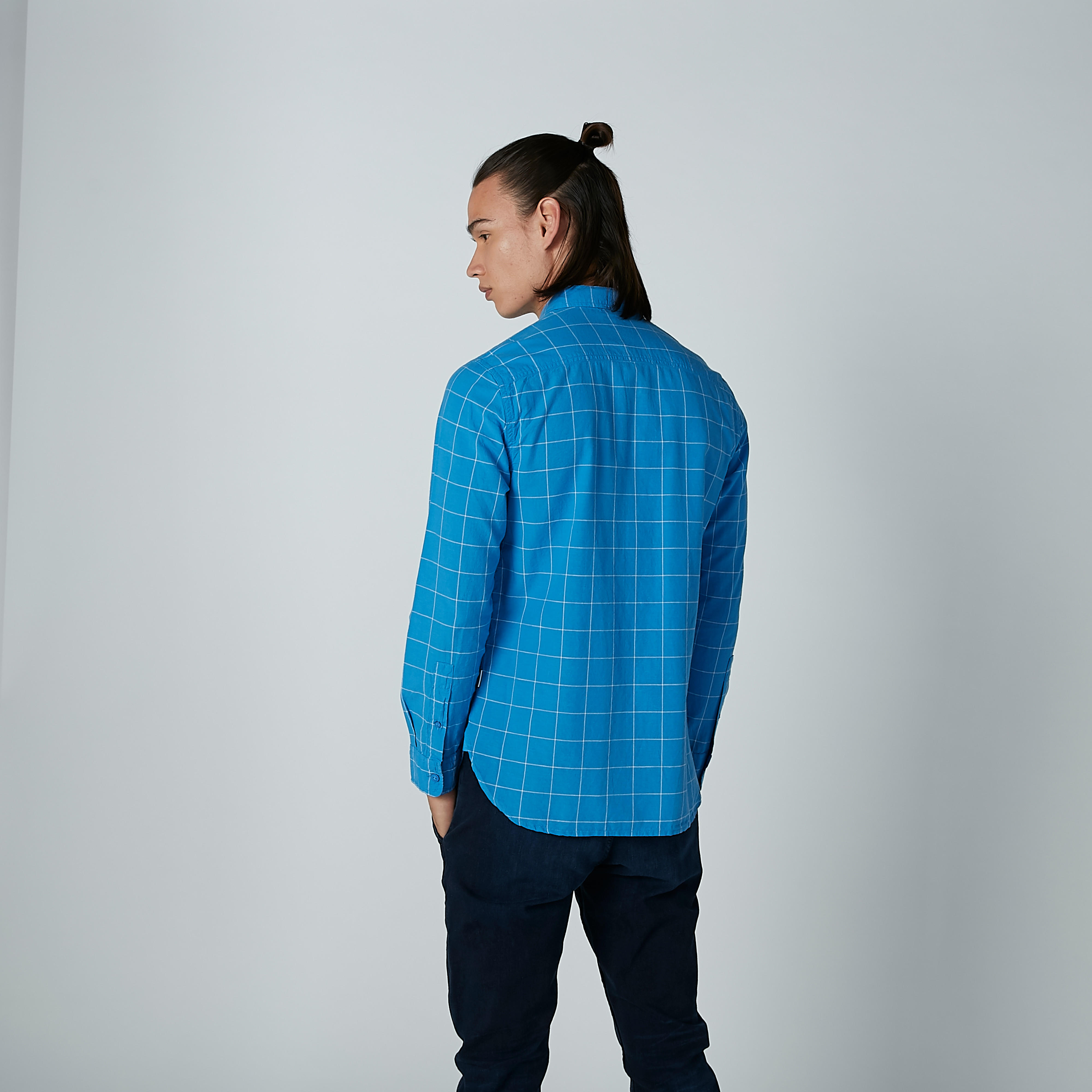 قميص كاروهات بأكمام طويلة وجيوب من لي كوبر-men-clothing-shirts-image-3