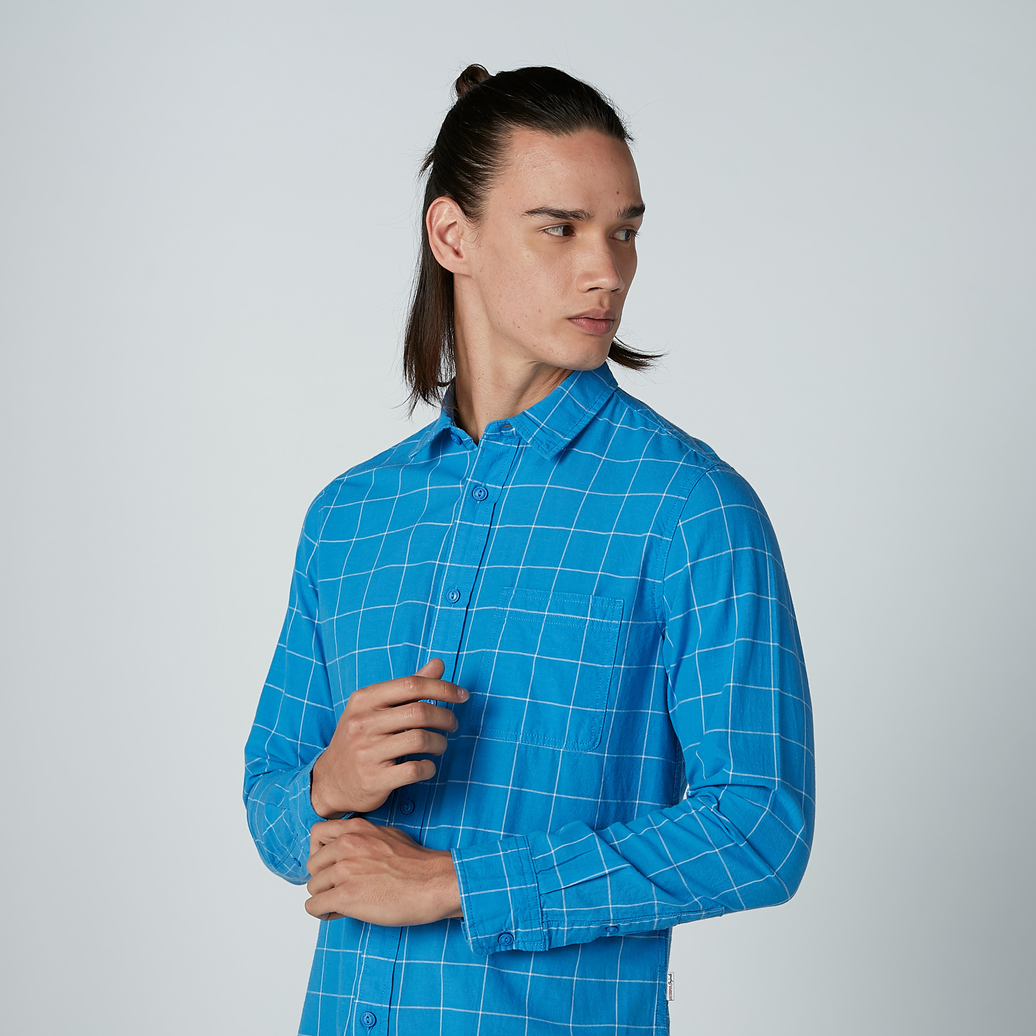 قميص كاروهات بأكمام طويلة وجيوب من لي كوبر-men-clothing-shirts-image-4