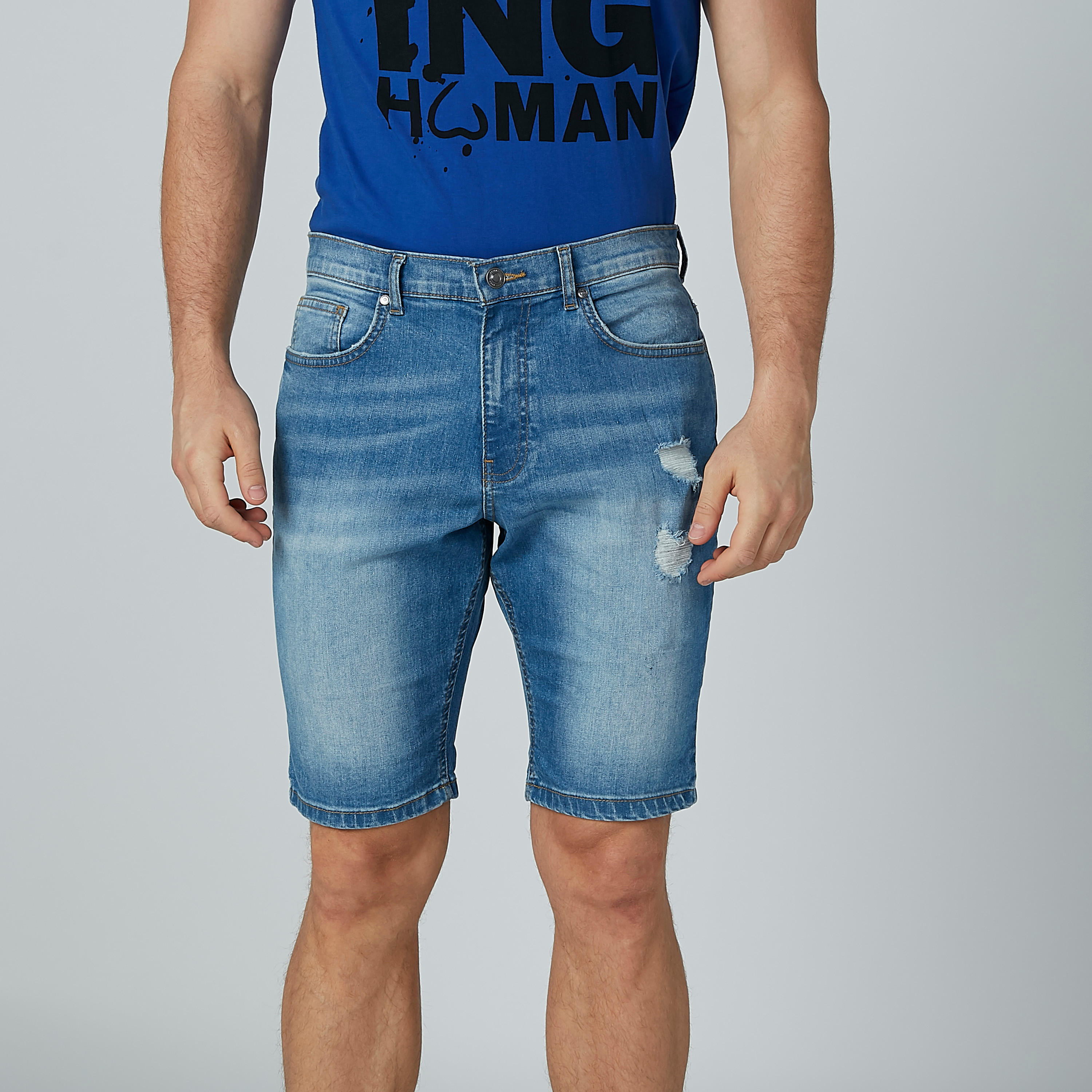 شورت ممزّق بجيوب من لي كوبر-men-clothing-bottoms-shorts-image-1