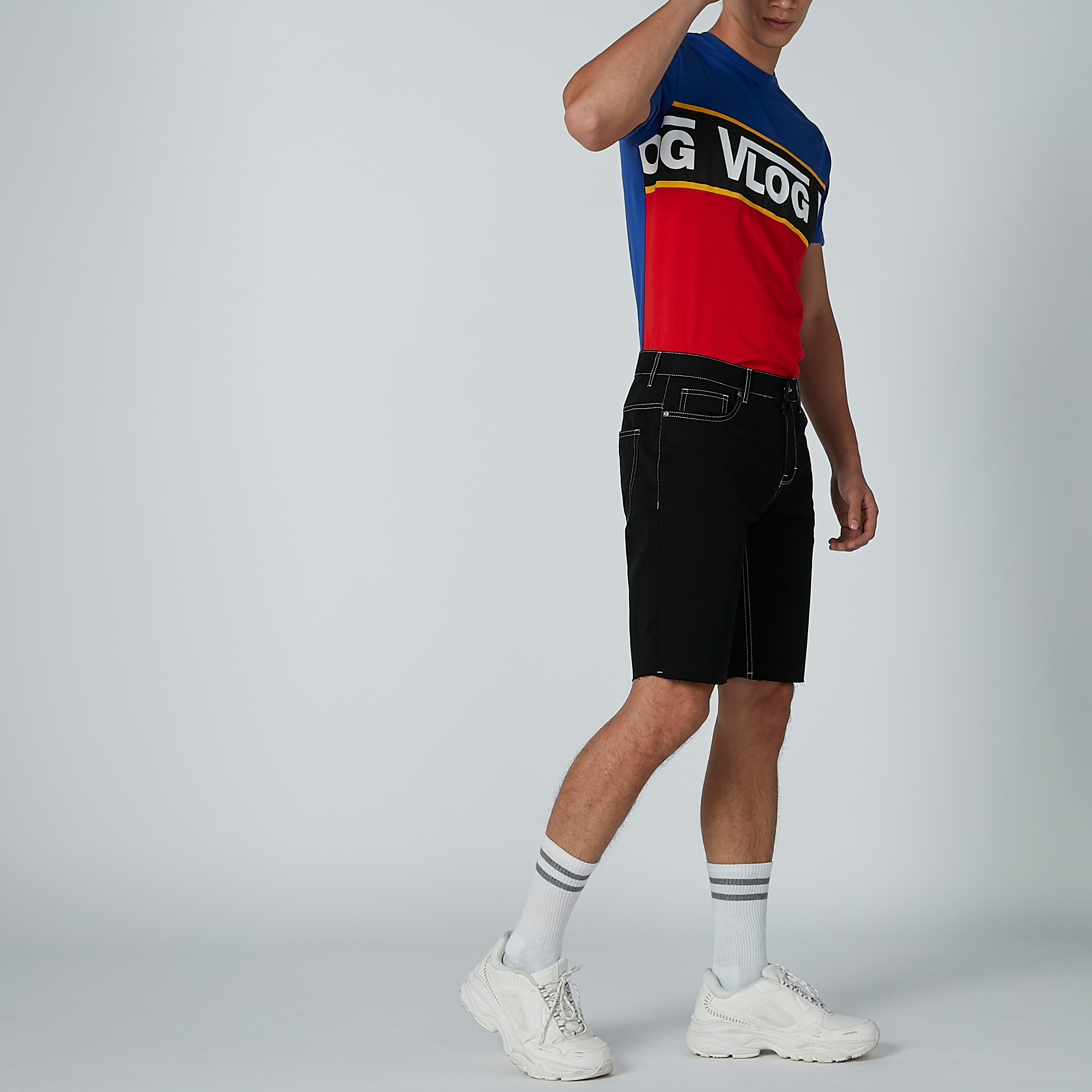 Lee Cooper Stitch Detail Shorts with Pockets-men-clothing-bottoms-shorts-image-3