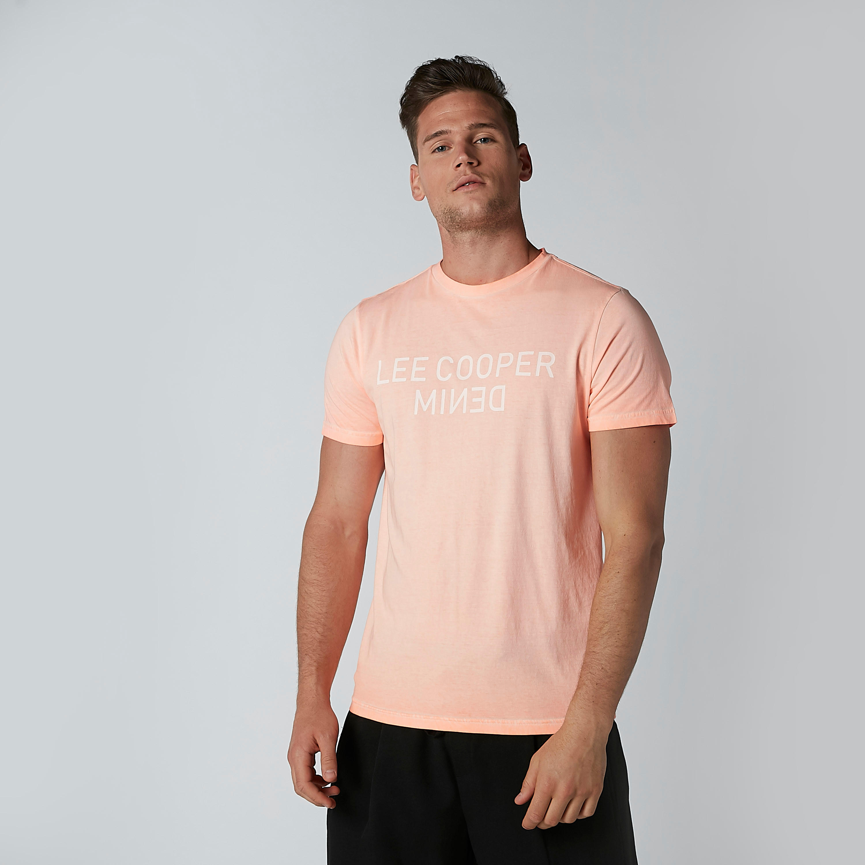 Lee Cooper Printed T-shirt with Round Neck and Short Sleeves-men-clothing-tshirtsandpolos-tshirts-image-1