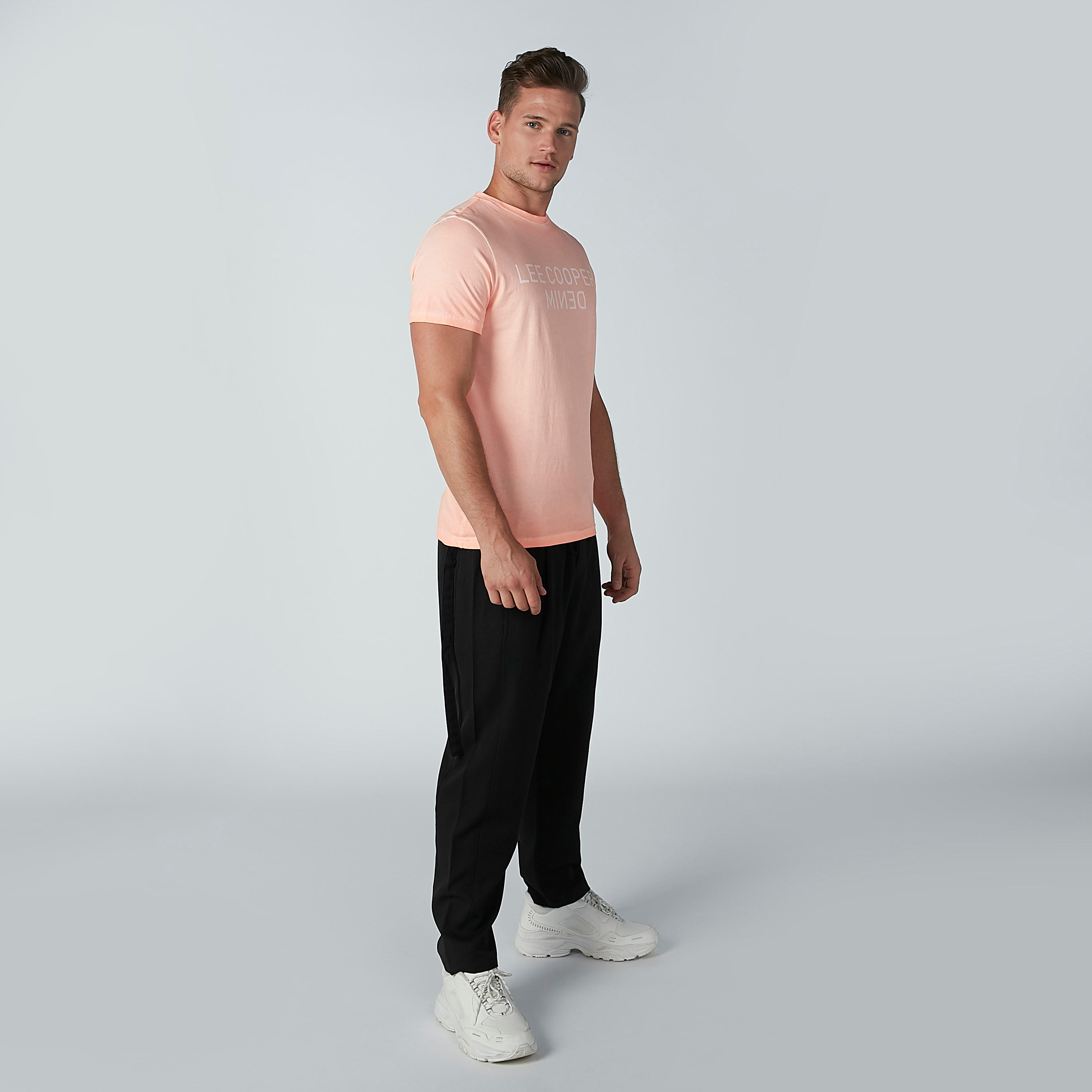 Lee Cooper Printed T-shirt with Round Neck and Short Sleeves-men-clothing-tshirtsandpolos-tshirts-image-2
