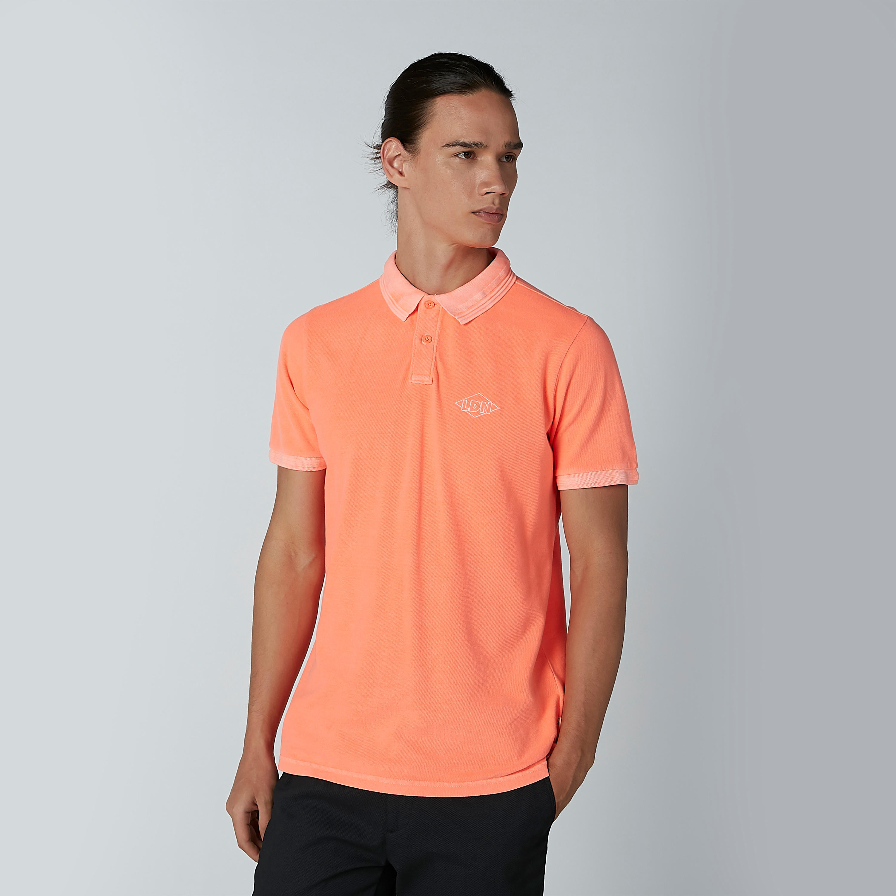 تيشيرت سادة بياقة بولو وأكمام قصيرة-men-clothing-tshirtsandpolos-polos-image-1