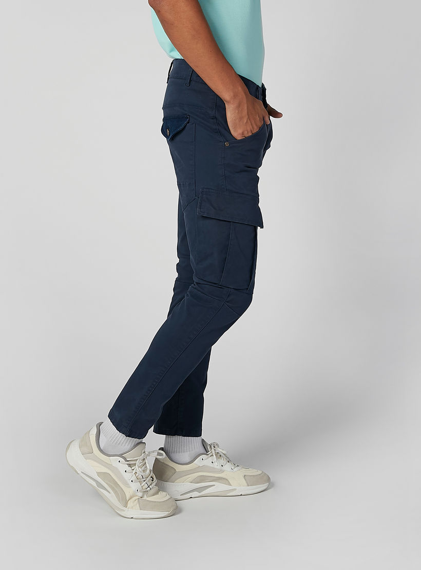 بنطلون رياضي مستدام سادة طويل بجيوب من لي كوبر-men-clothing-bottoms-trousersandchinos-trousers-image-3