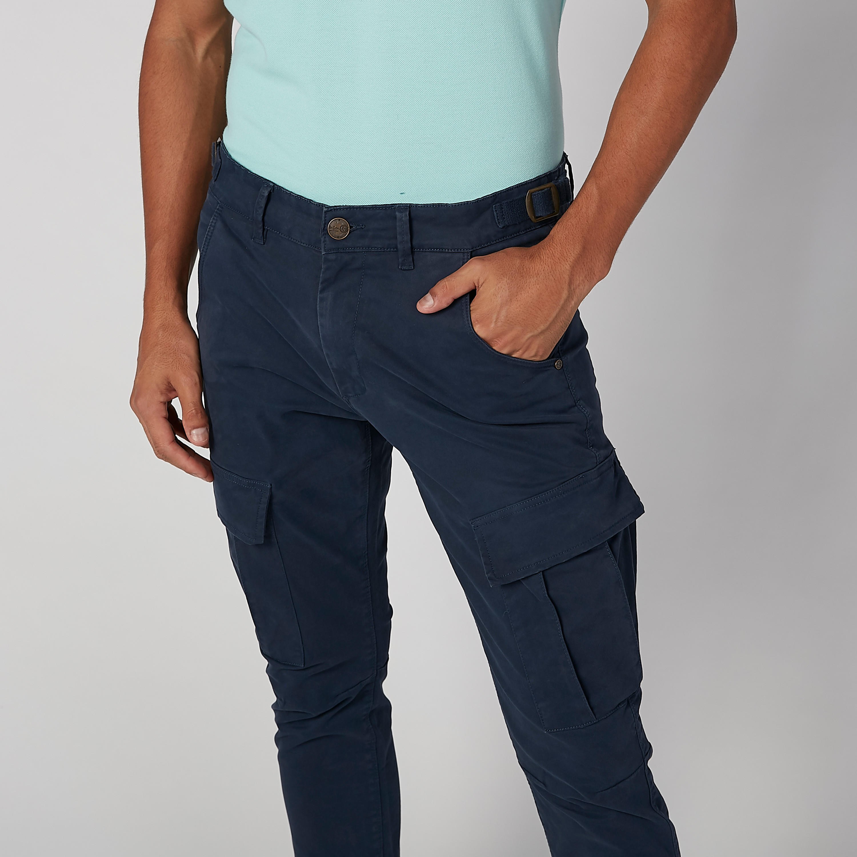 بنطلون رياضي مستدام سادة طويل بجيوب من لي كوبر-men-clothing-bottoms-trousersandchinos-trousers-image-4