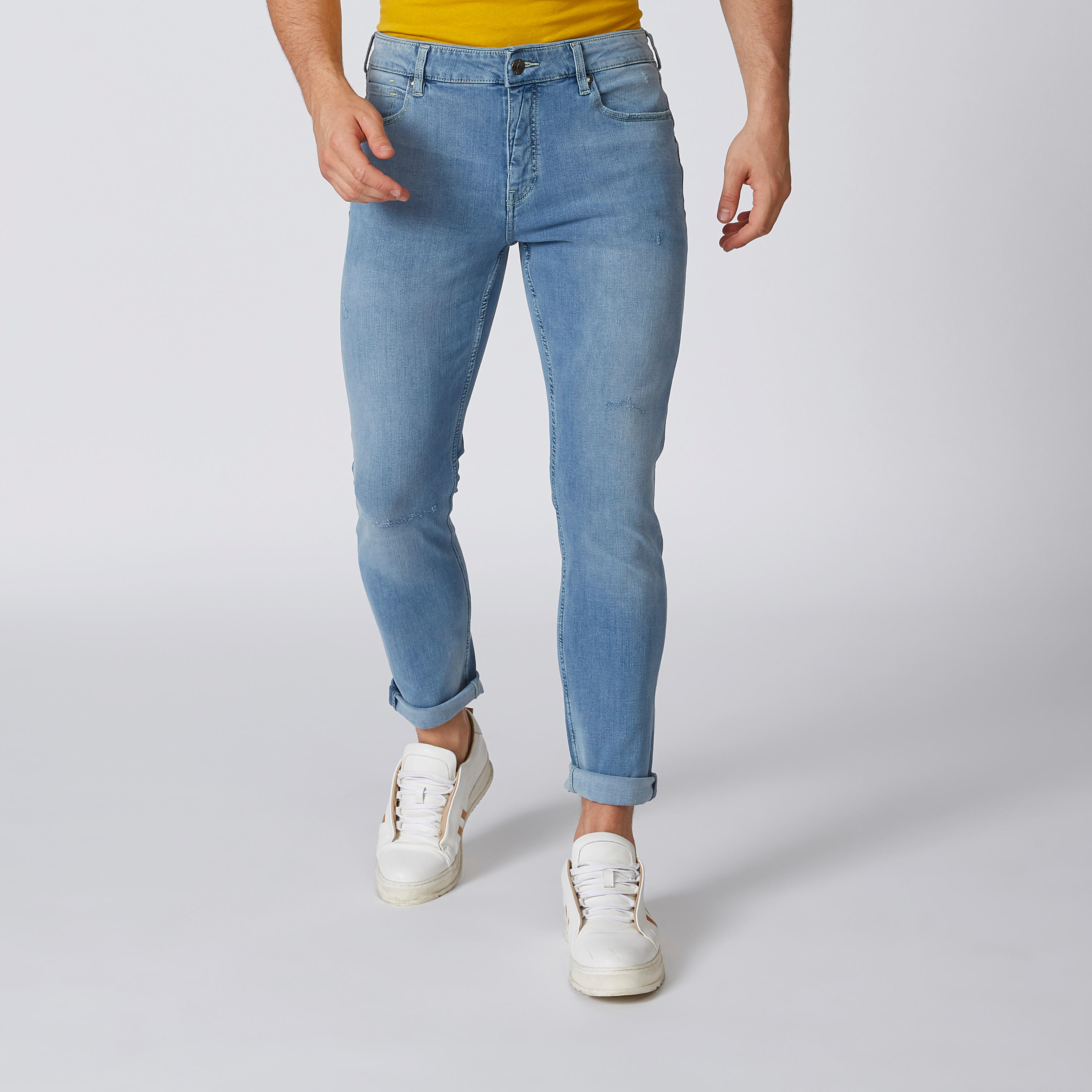 بنطال جينز طويل بقصّة سكيني وخصر متوسط الارتفاع وجيوب-men-clothing-bottoms-jeans-image-3