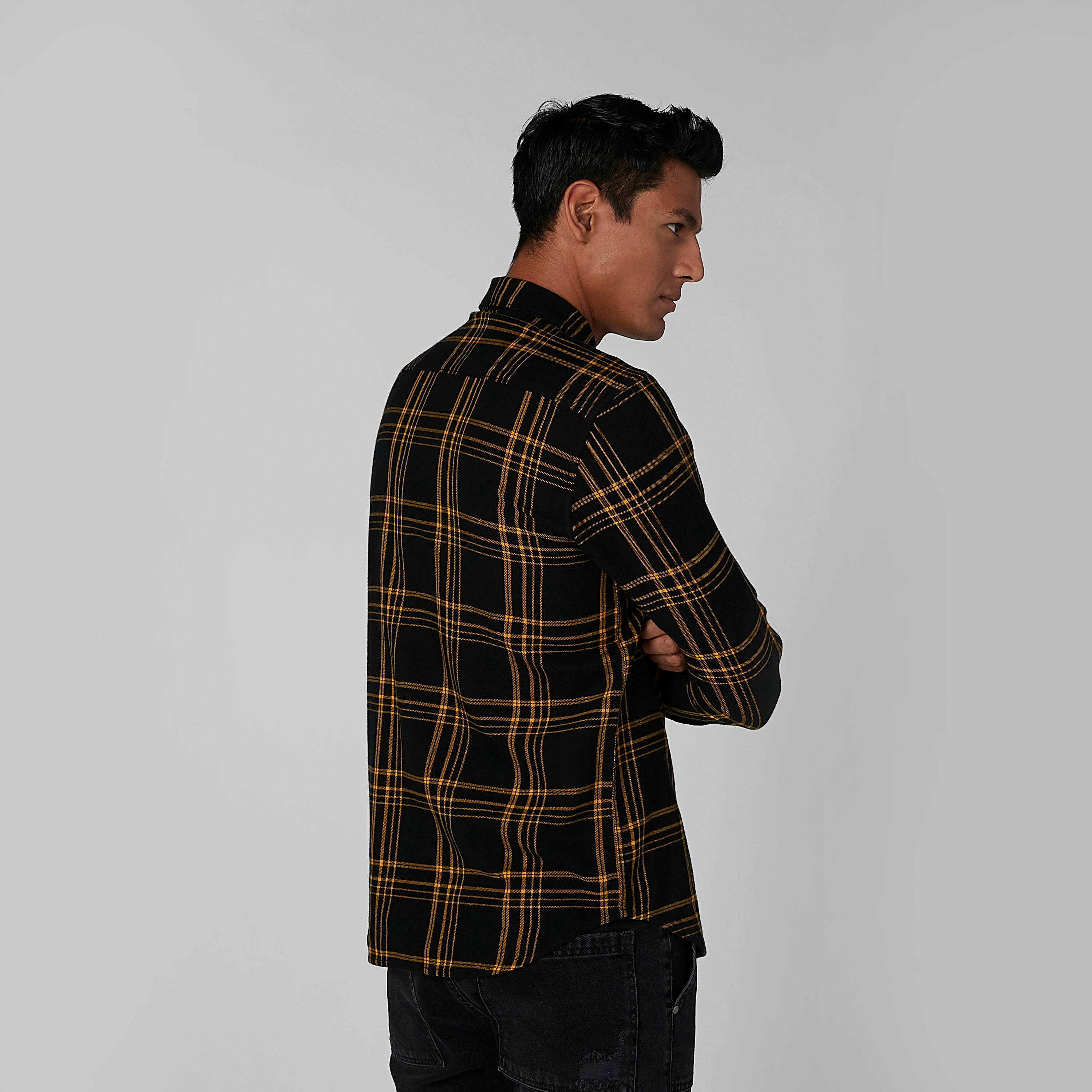 قميص كاروهات مستدام سليم وأكمام طويلة-men-clothing-shirts-image-4