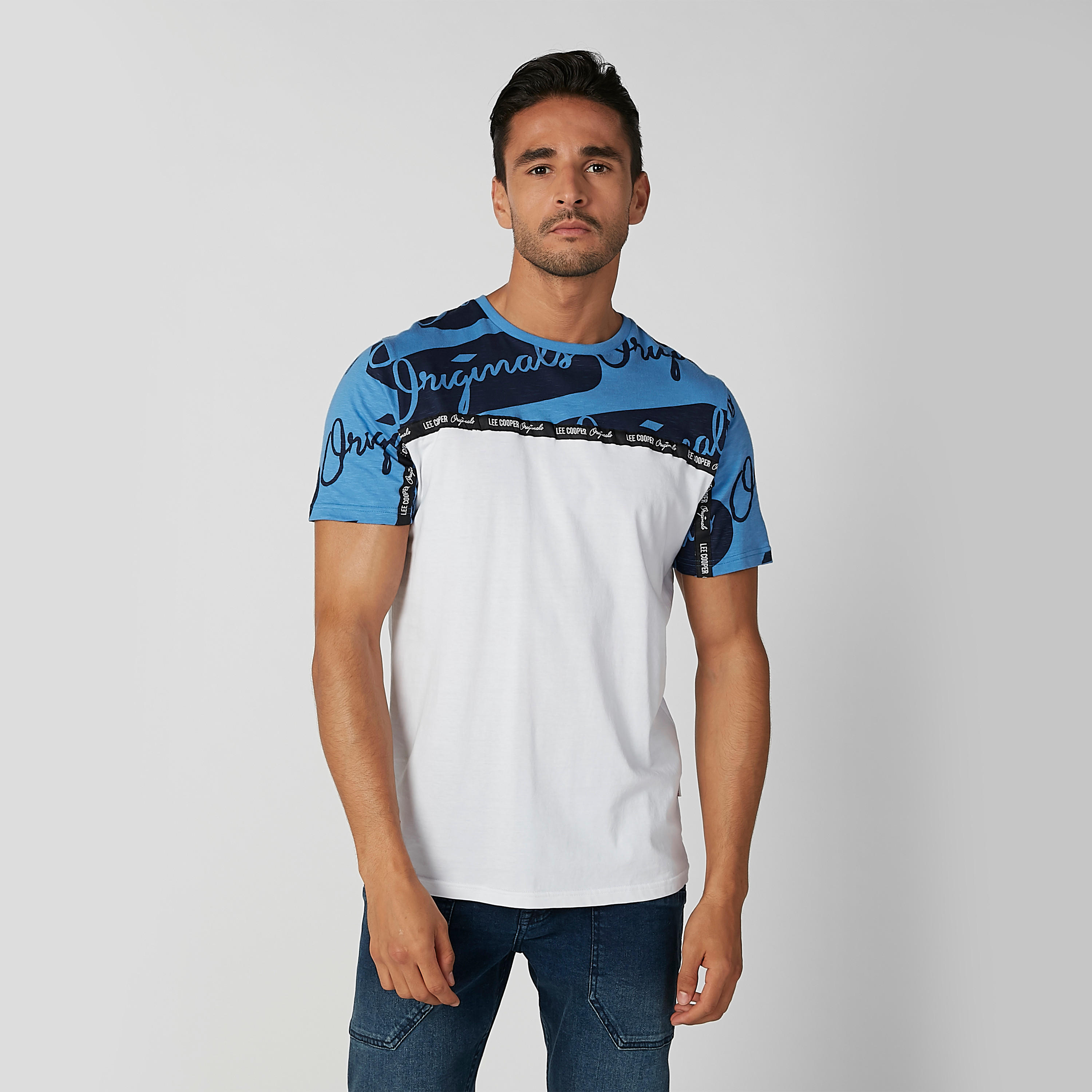 تيشيرت مستدام بياقة ضيّقة وأكمام قصيرة وطبعات -men-clothing-tshirtsandpolos-tshirts-image-2