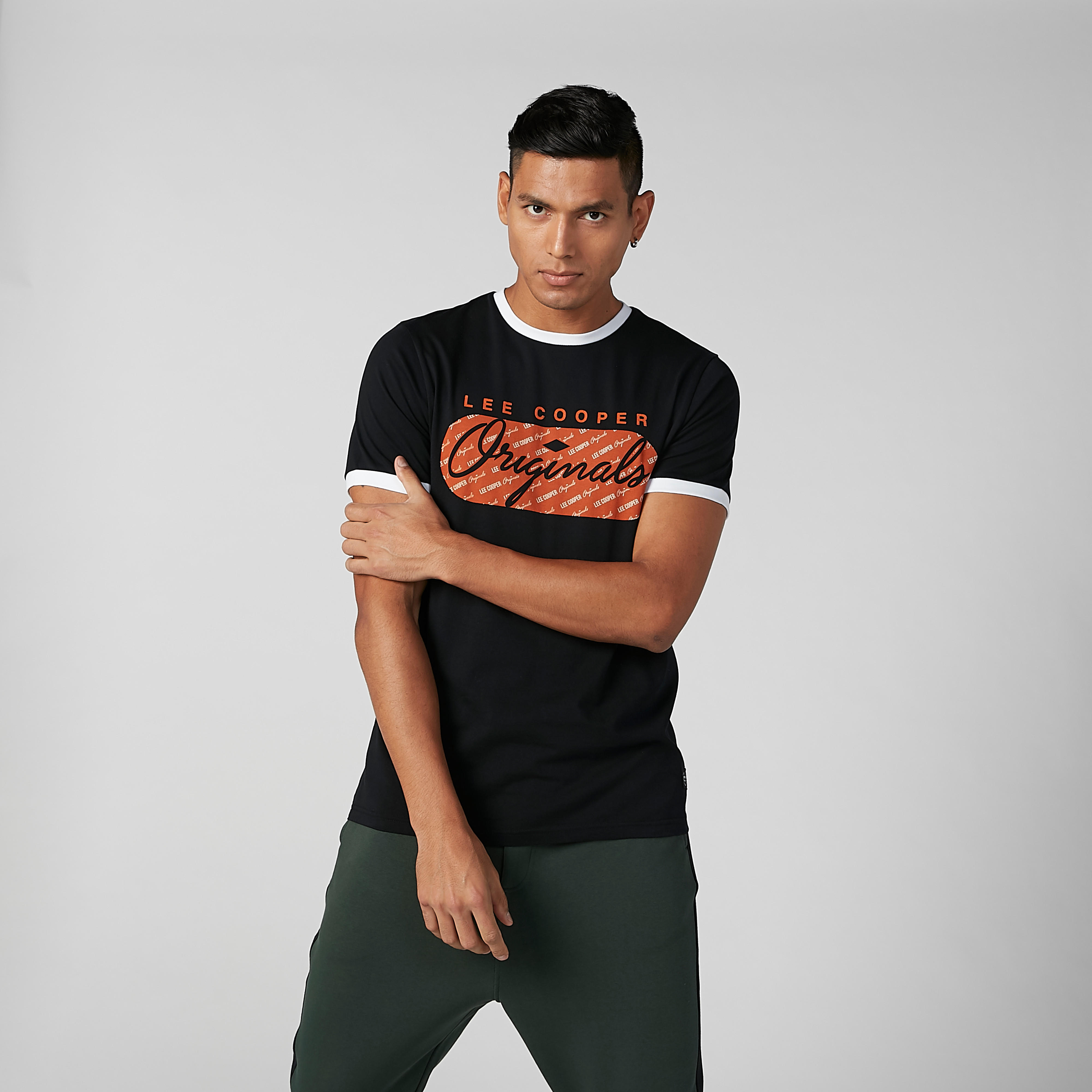Sustainable Lee Cooper Printed T-shirt with Round Neck-men-clothing-tshirtsandpolos-tshirts-image-2