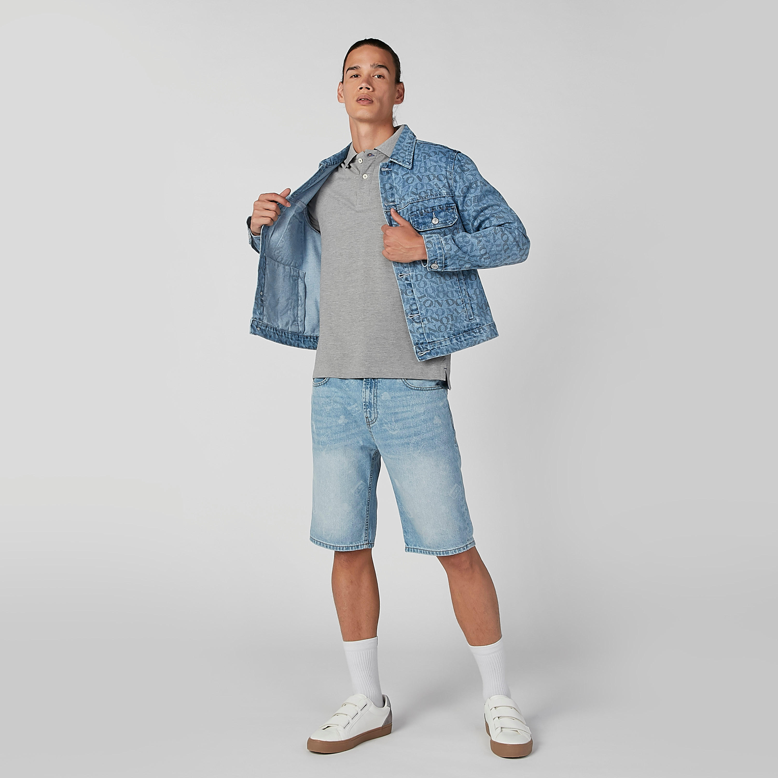 جاكيت دينم بأكمام طويلة وطبعات من لي كوبر-men-clothing-jacketsandblazers-jackets-image-5