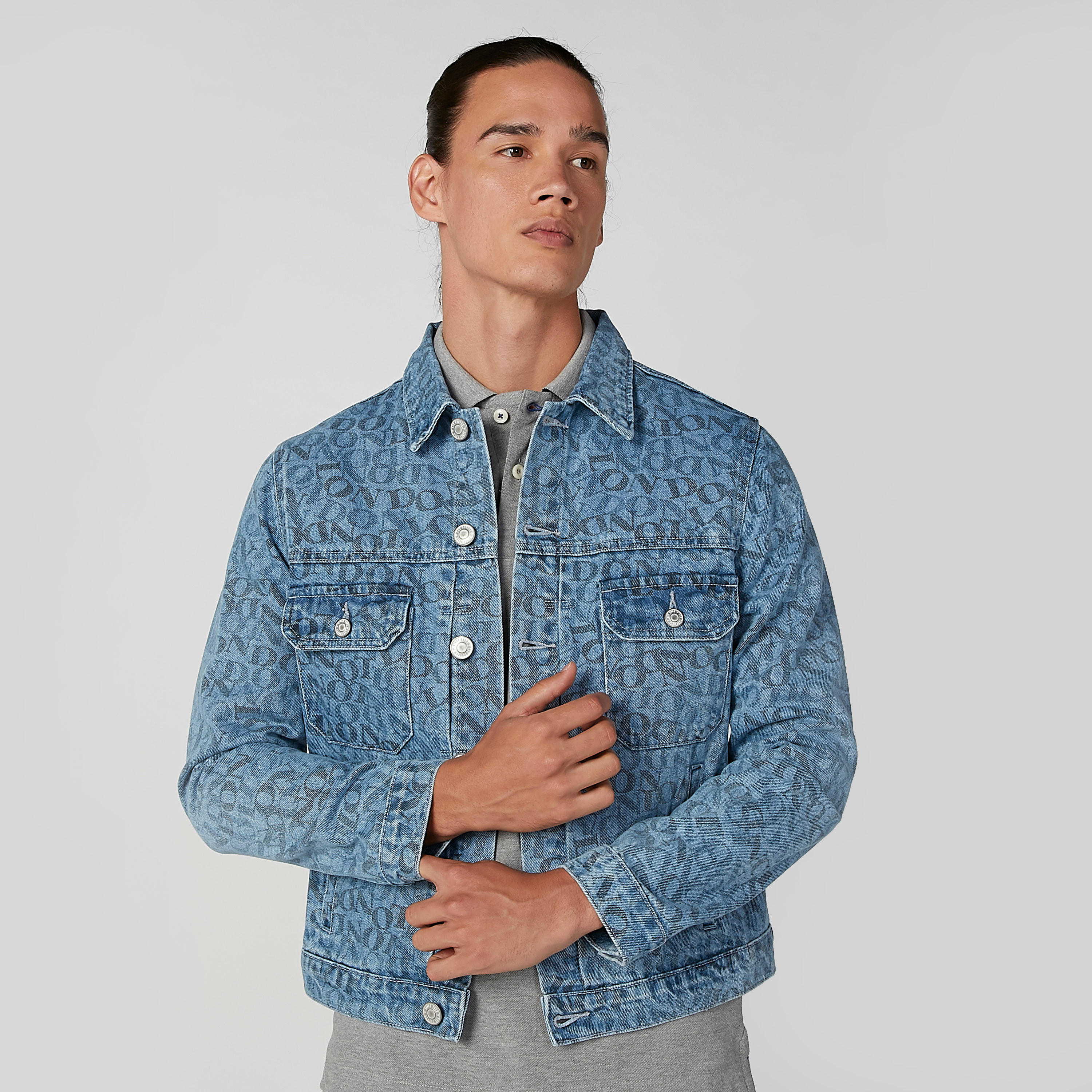 جاكيت دينم بأكمام طويلة وطبعات من لي كوبر-men-clothing-jacketsandblazers-jackets-image-4