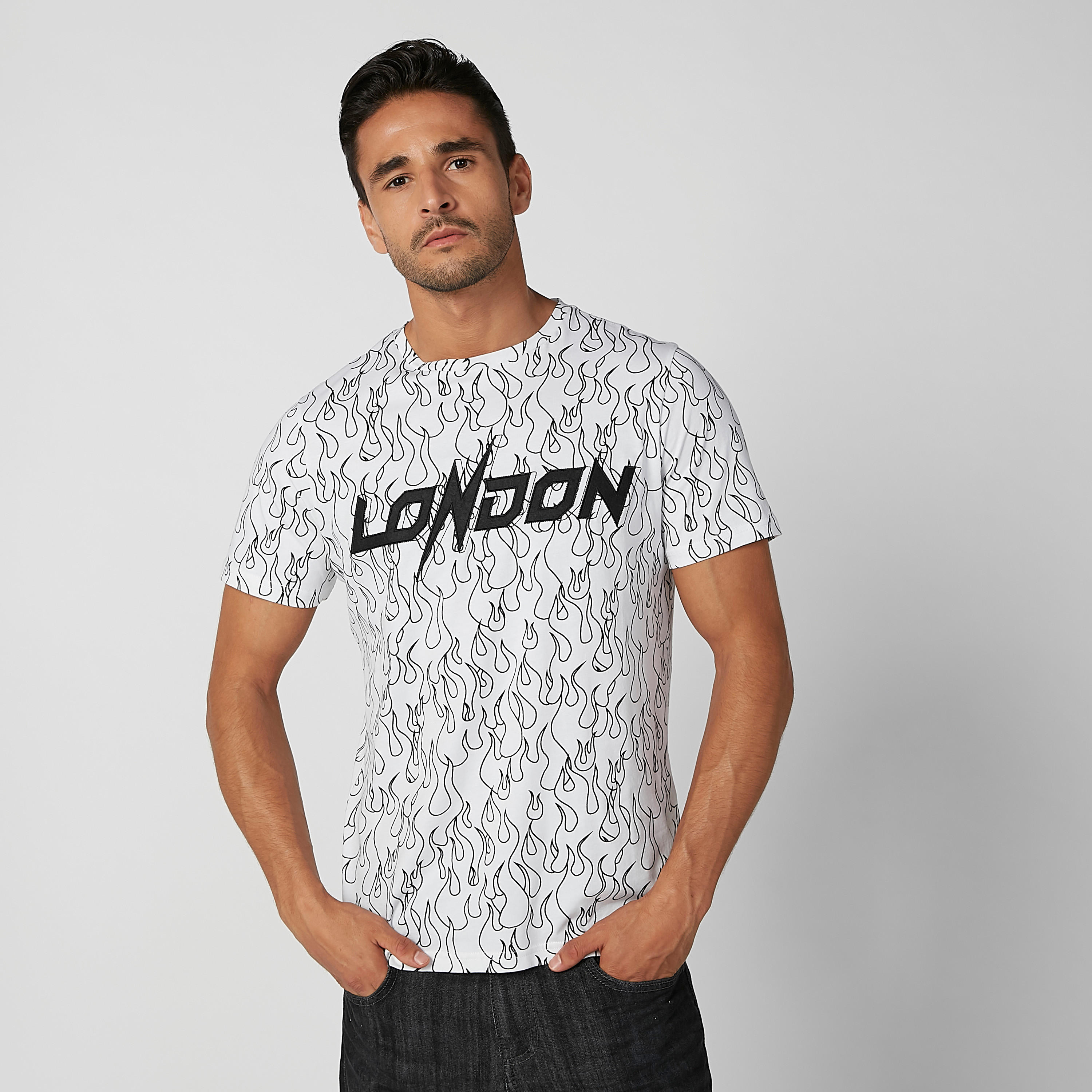Sustainable Printed T-shirt with Crew Neck and Short Sleeves-men-clothing-tshirtsandpolos-tshirts-image-5