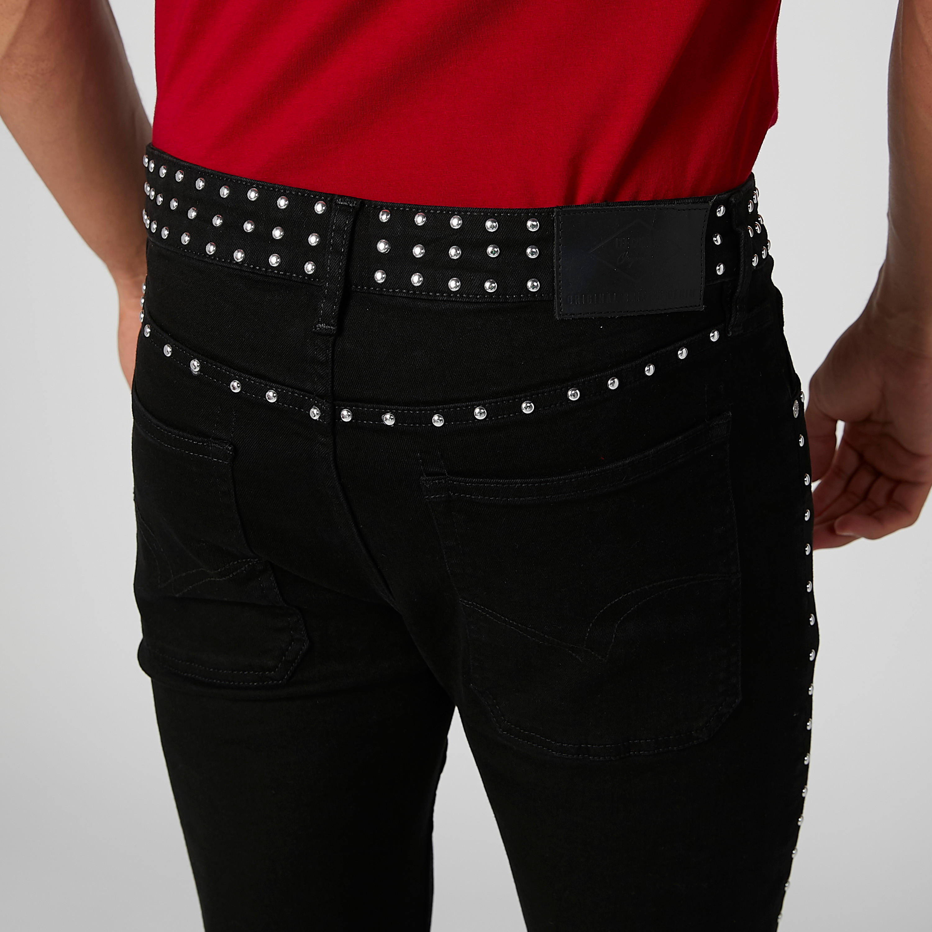 بنطلون جينز سكيني مزيّن بخصر متوسط الارتفاع وسحّاب إغلاق-men-clothing-bottoms-jeans-image-4