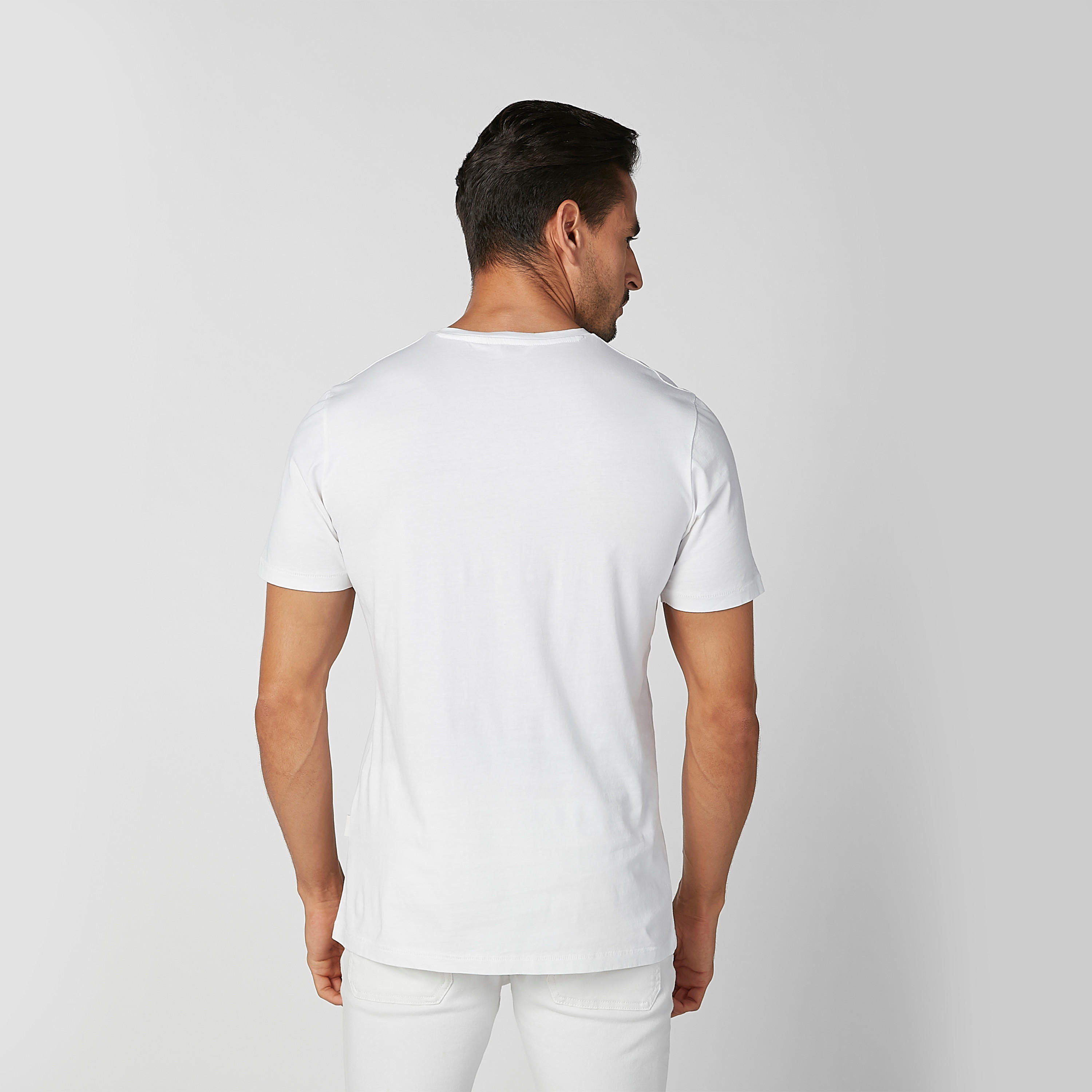 Printed T-shirt with V-neck and Short Sleeves-men-clothing-tshirtsandpolos-tshirts-image-3
