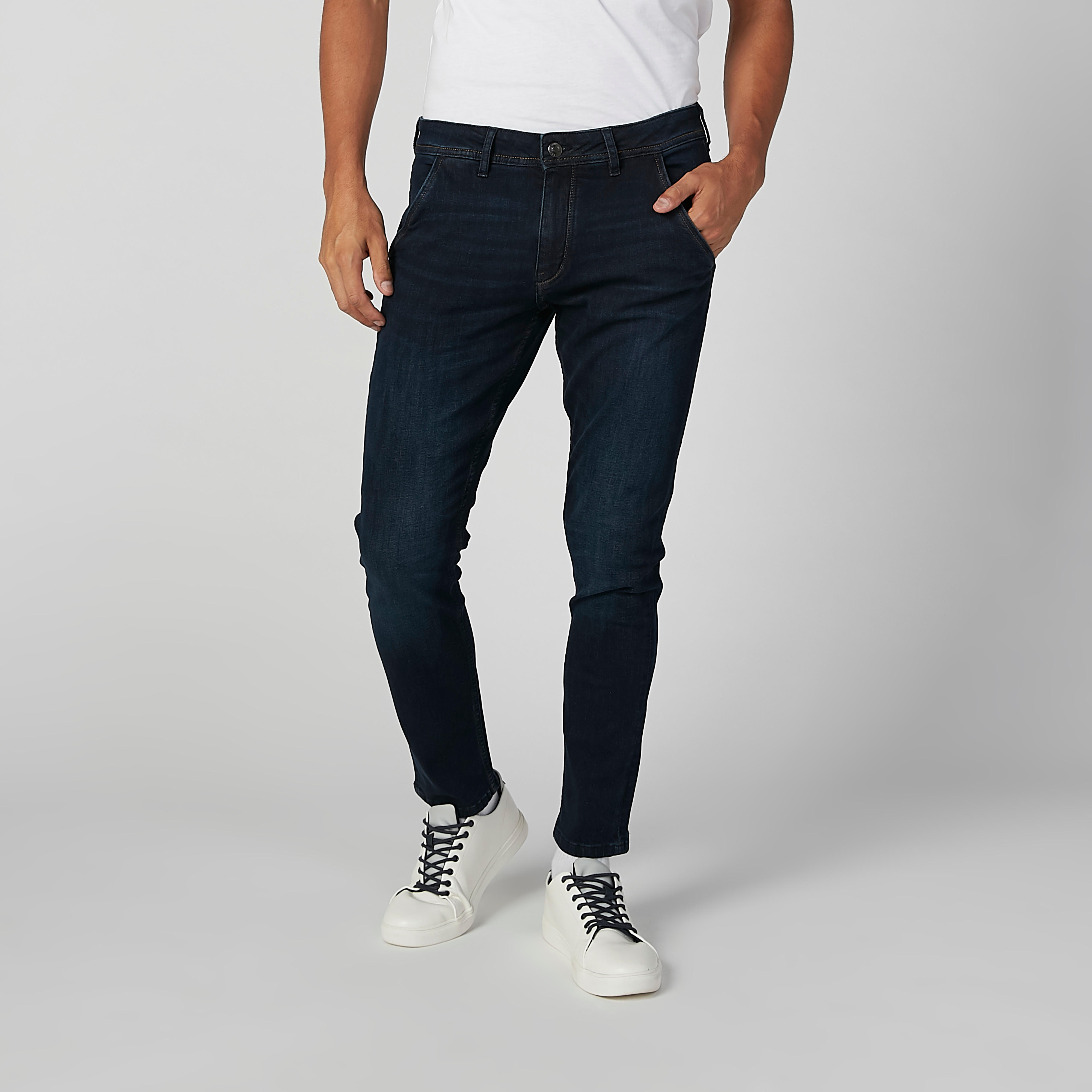 بنطلون جينز مستدام سادة بخصر متوسط الارتفاع وجيوب-men-clothing-bottoms-jeans-image-1