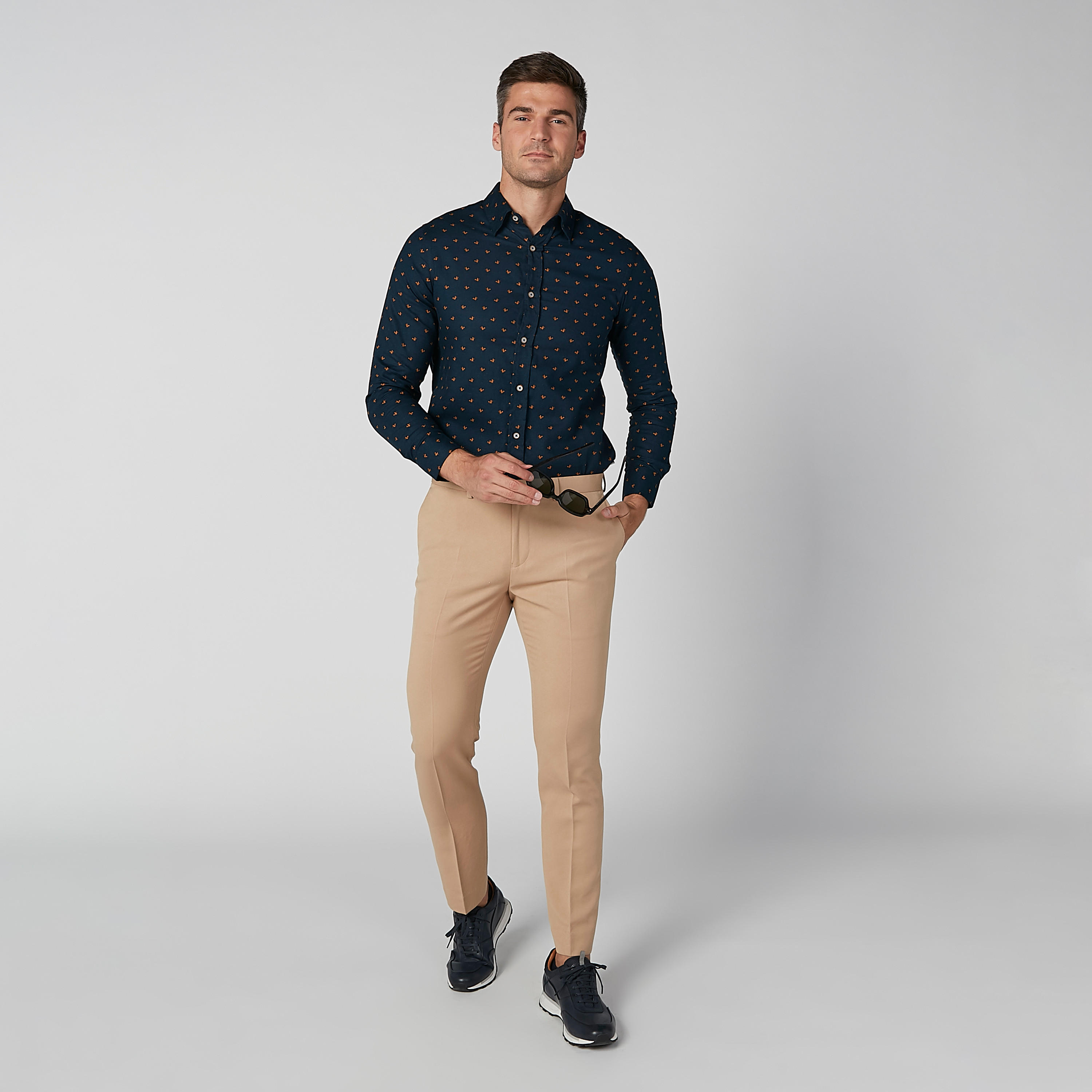 قميص مستدام بأكمام طويلة وأزرار وطبعات -men-clothing-shirts-image-2