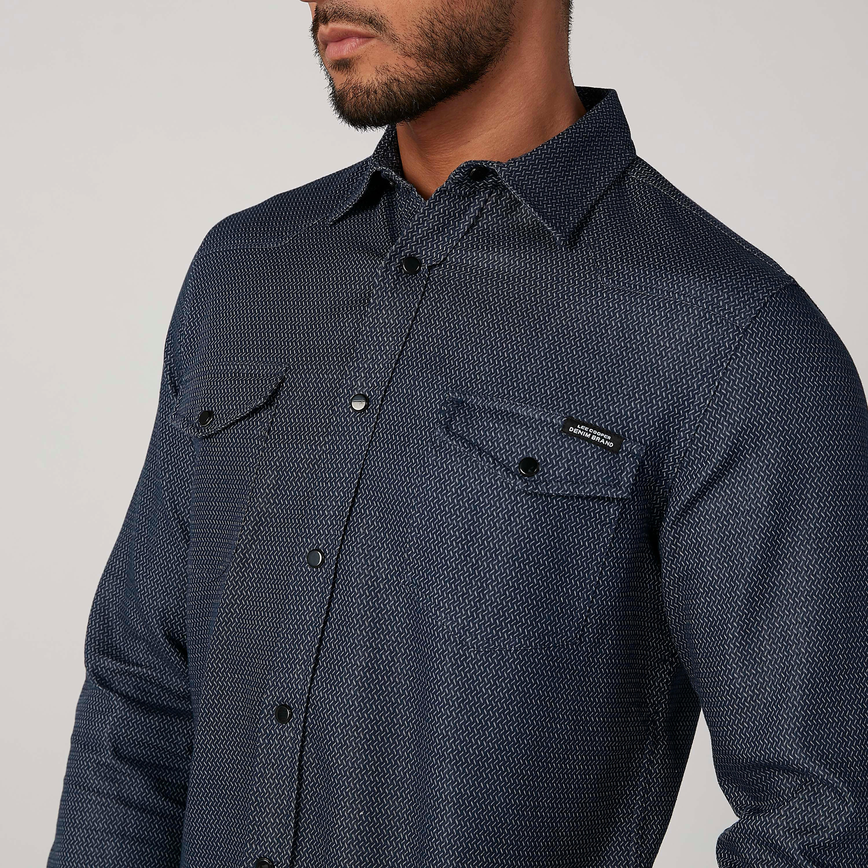قميص مستدام بأكمام طويلة وجيوب بطيّة وطبعات -men-clothing-shirts-image-4