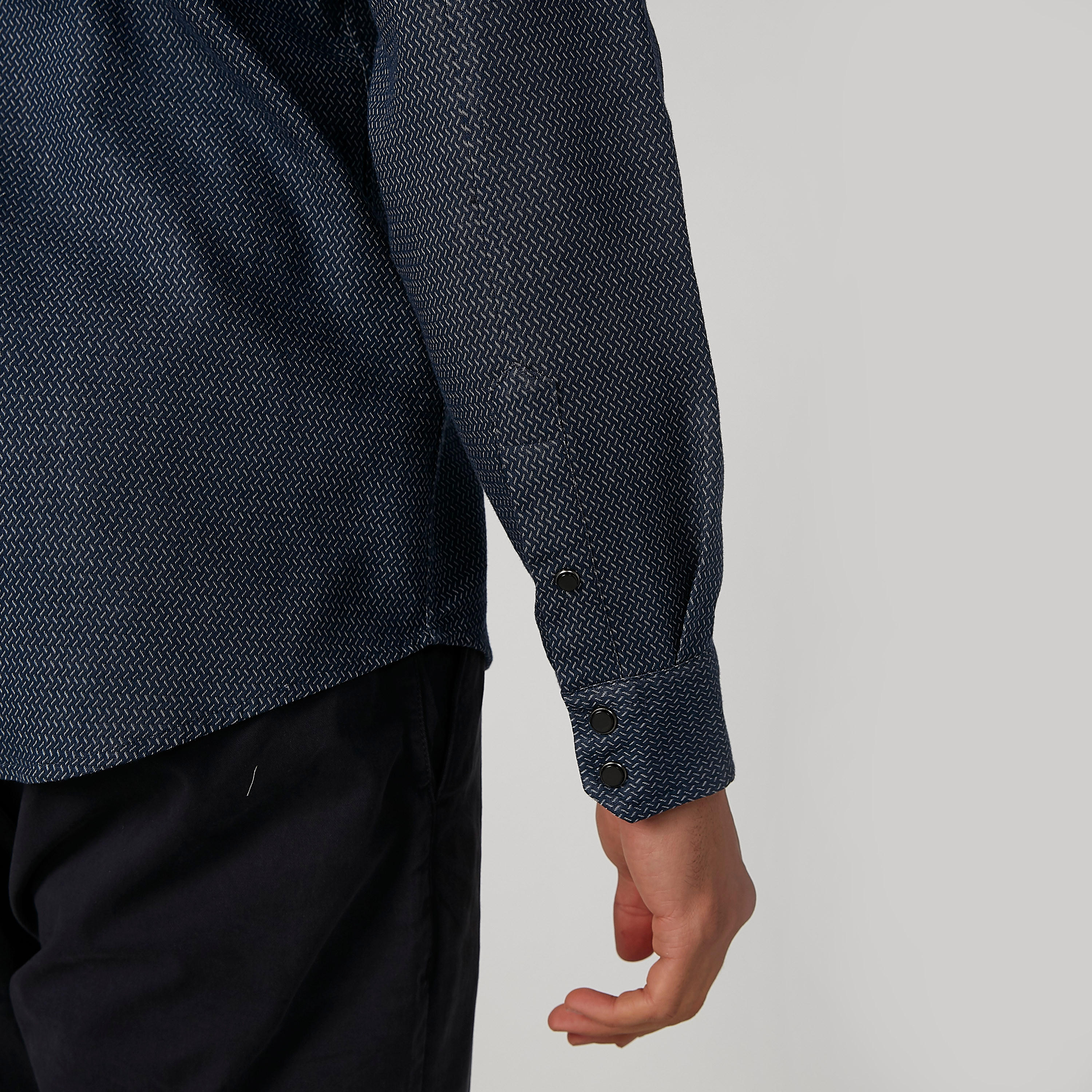 قميص مستدام بأكمام طويلة وجيوب بطيّة وطبعات -men-clothing-shirts-image-5