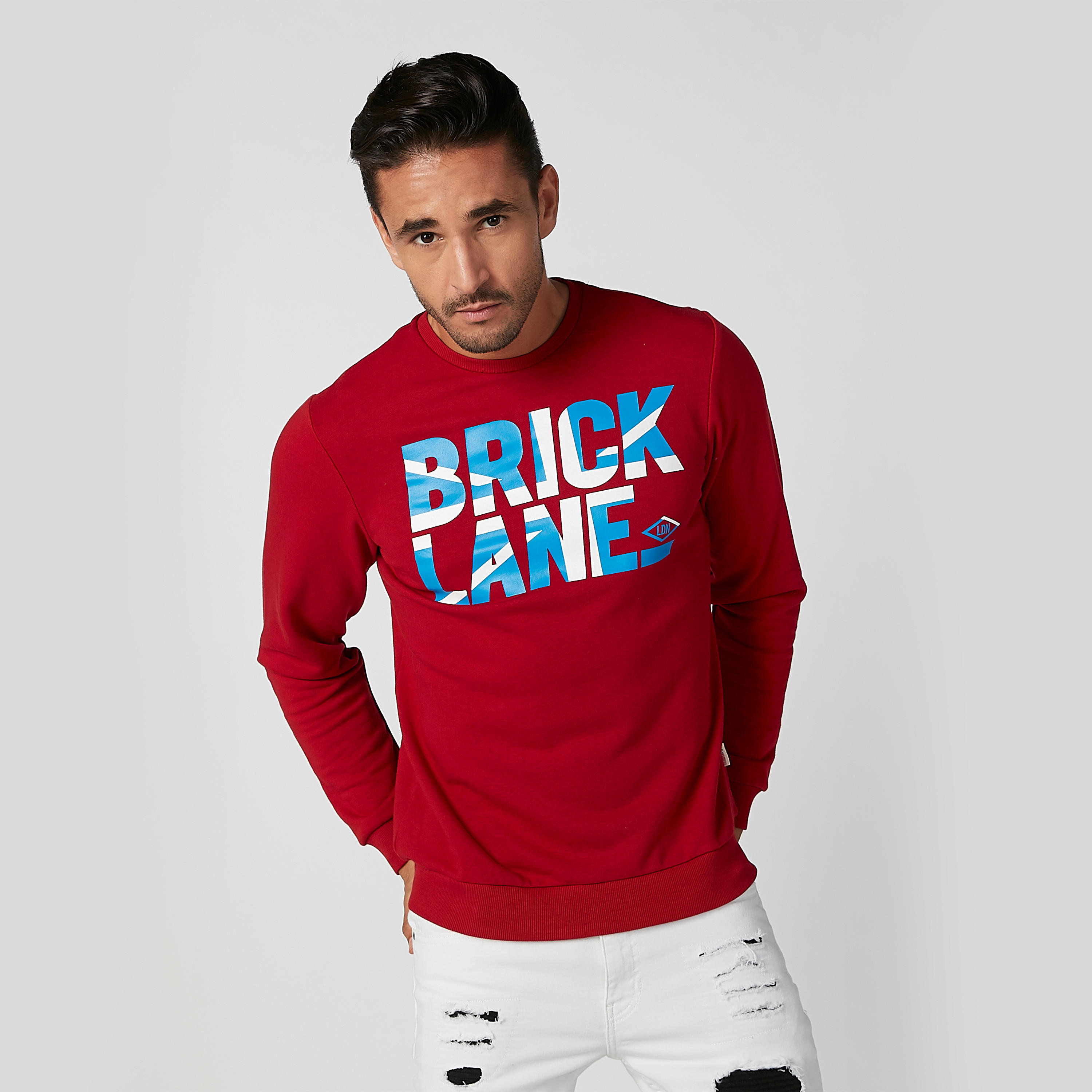 سويت شيرت مستدام بياقة ضيّقة وأكمام طويلة من لي كوبر-men-winterwear-hoodiesandsweatshirts-image-1