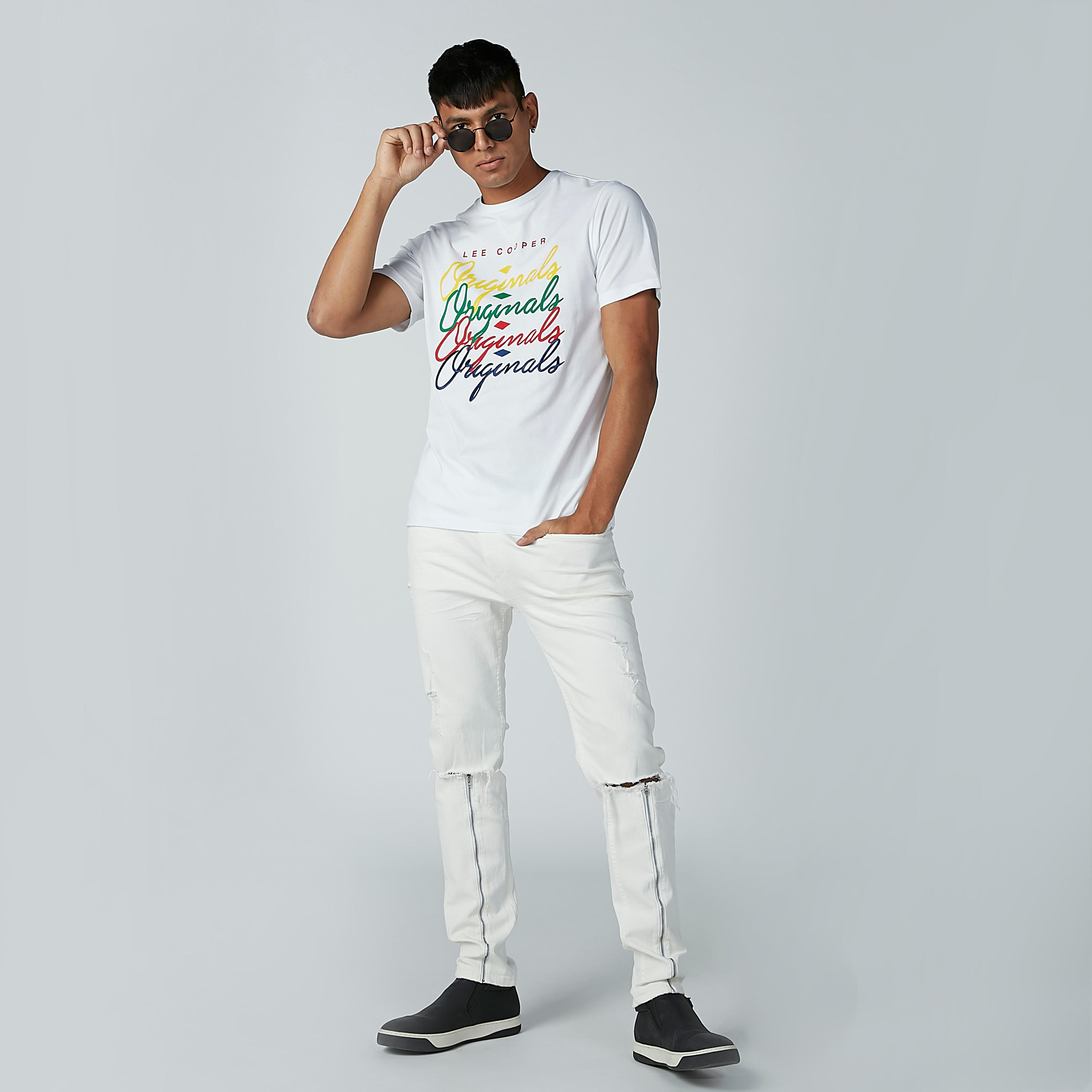 Lee Cooper Printed T-shirt with Round Neck and Short Sleeves-men-clothing-tshirtsandpolos-tshirts-image-1