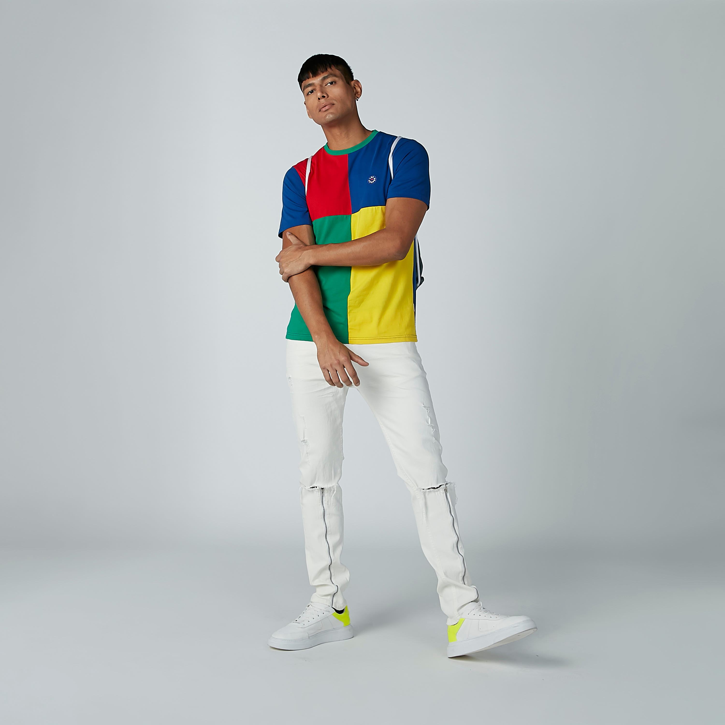 تيشيرت سادة بياقة مستديرة وأكمام قصيرة-men-clothing-tshirtsandpolos-tshirts-image-1
