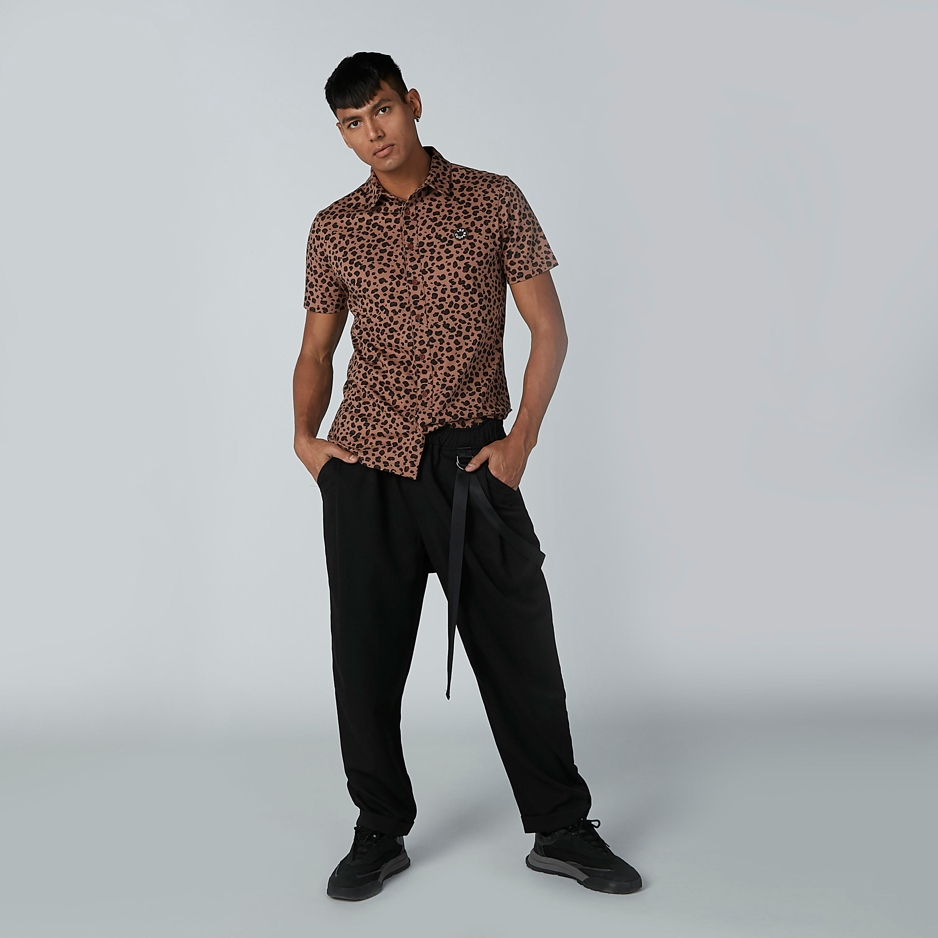 قميص بأكمام قصيرة وطبعات حيوانات من لي كوبر-men-clothing-shirts-image-3
