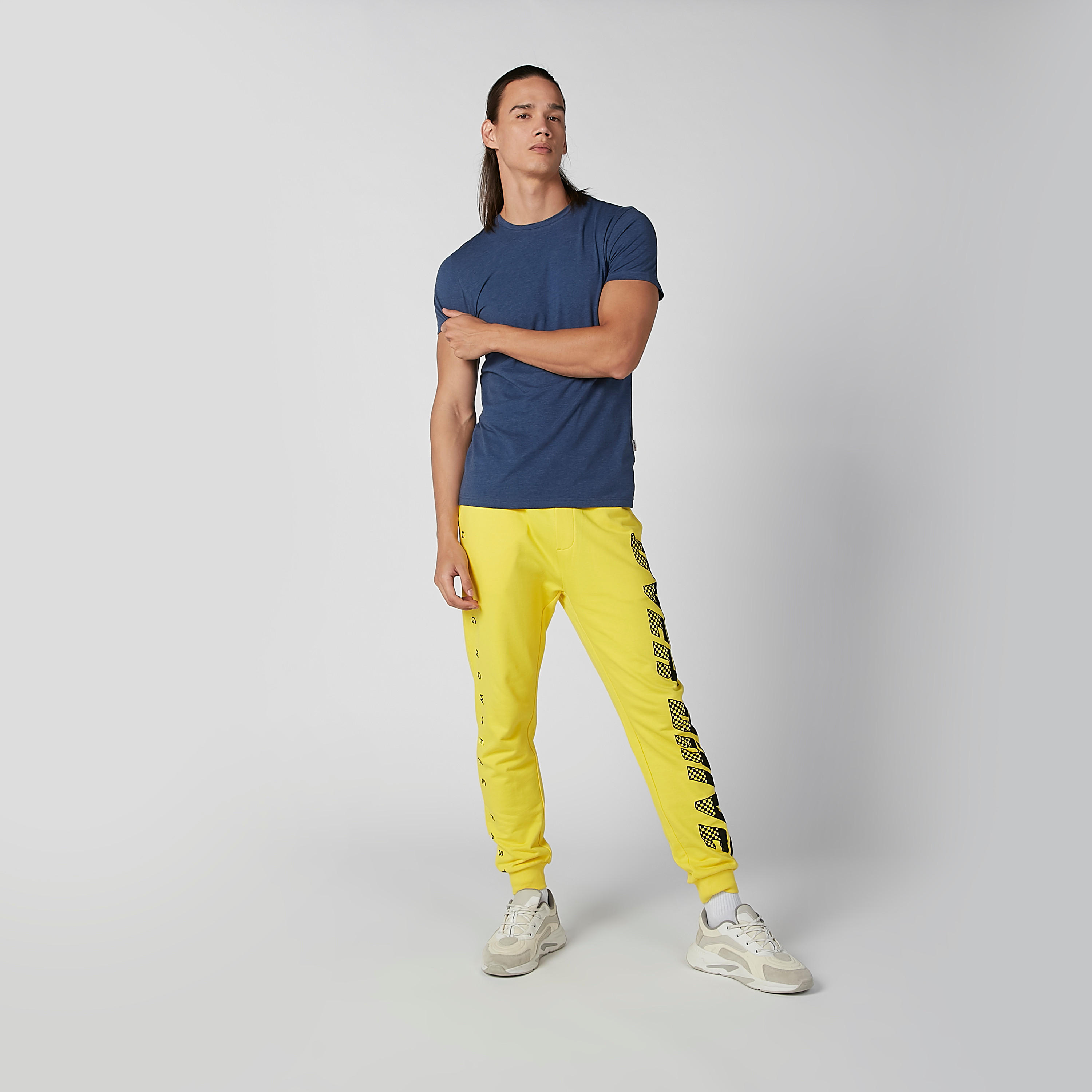 تيشيرت سادة بياقة مستديرة وأكمام قصيرة من لي كوبر-men-clothing-tshirtsandpolos-tshirts-image-2
