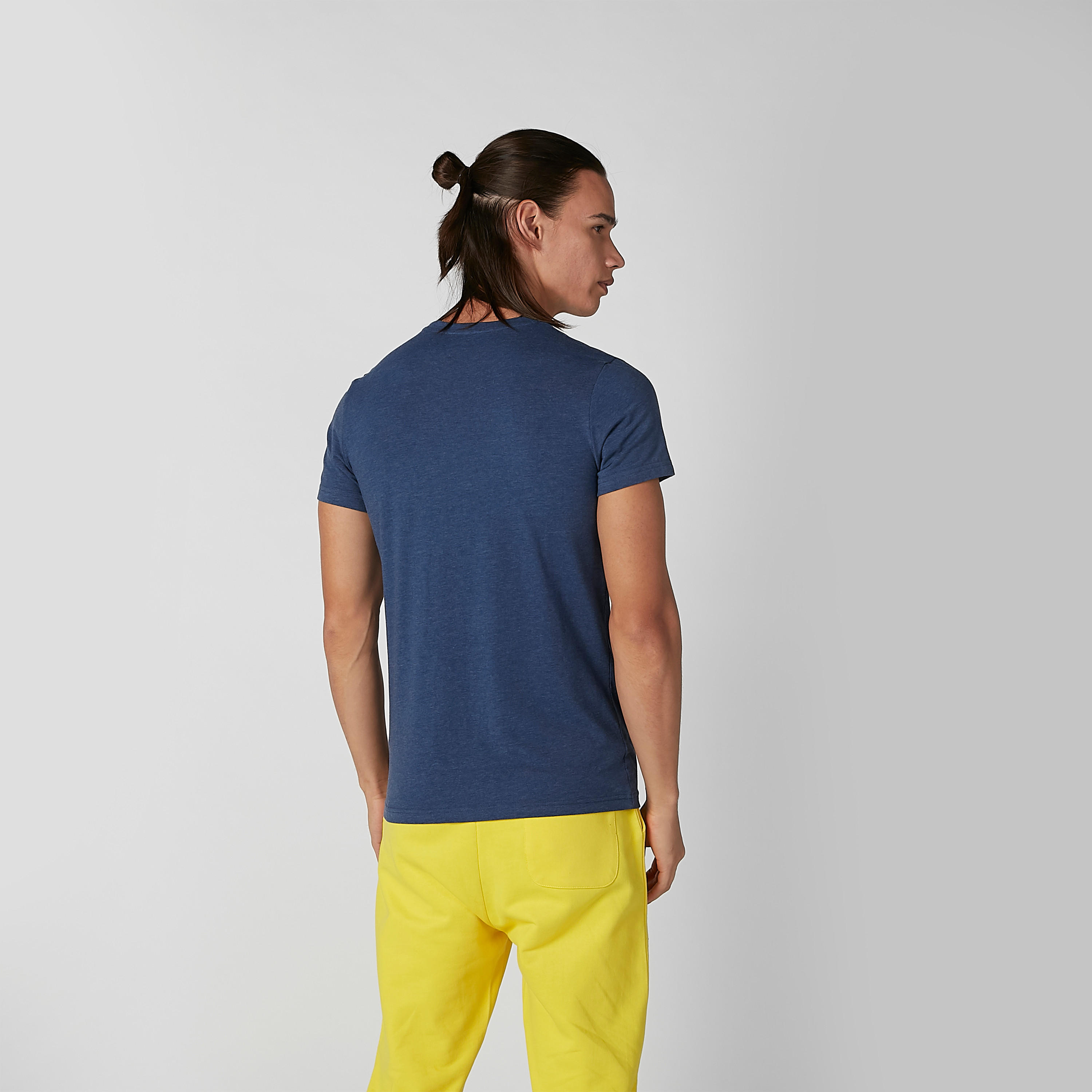تيشيرت سادة بياقة مستديرة وأكمام قصيرة من لي كوبر-men-clothing-tshirtsandpolos-tshirts-image-3