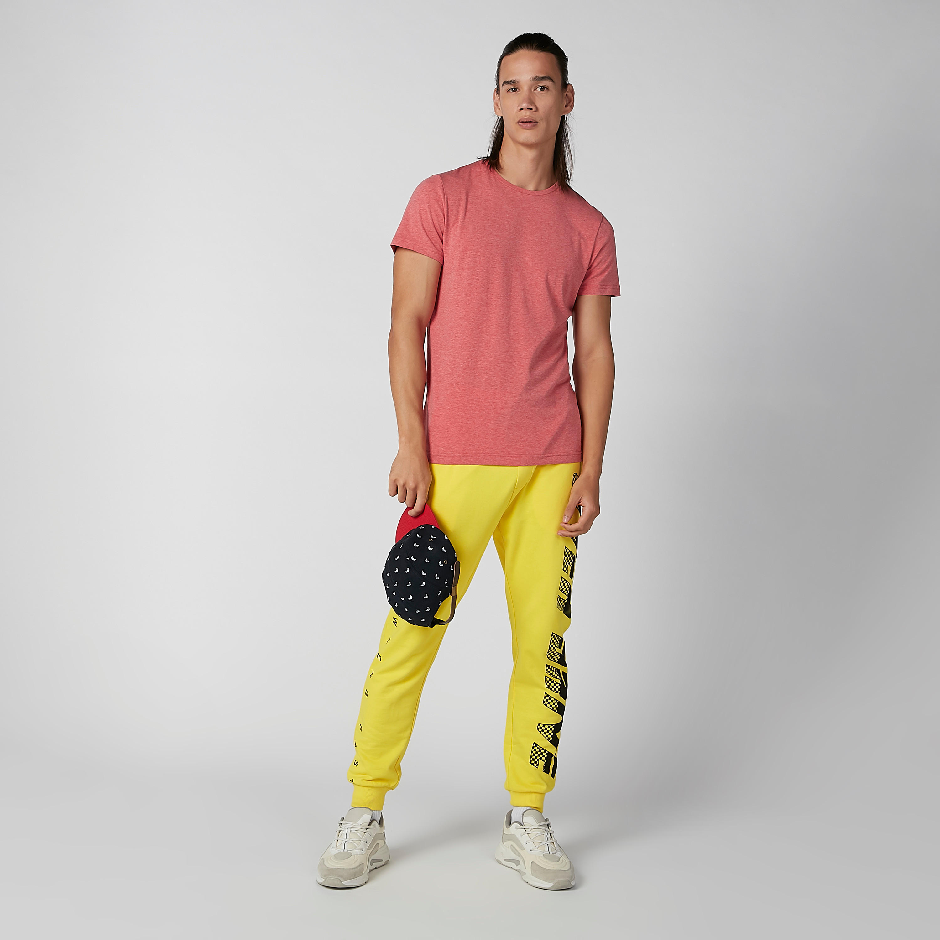 تيشيرت سادة بياقة مستديرة وأكمام قصيرة من لي كوبر-men-clothing-tshirtsandpolos-tshirts-image-2
